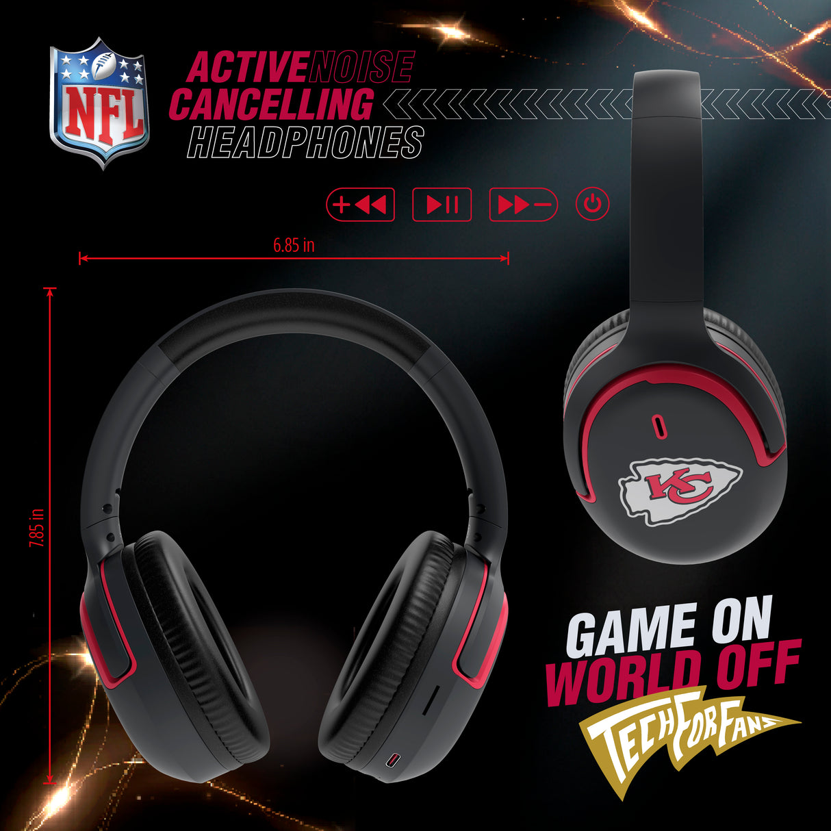SOAR NFL Active Noise Cancelling Headphones