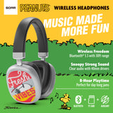 Peanuts Active Noise Cancelling Wireless Headphones Silver- Fresh Vibes