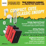 Peanuts True Wireless Earbuds with Protective Case Red Dog House