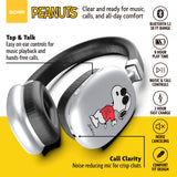 Peanuts Active Noise Cancelling Wireless Headphones Silver- Joe Cool