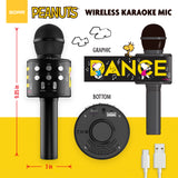 Peanuts Wireless Karaoke Microphone- Black