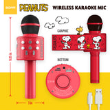 Peanuts Wireless Karaoke Microphone- Red