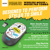 Peanuts Mouse & Mouse Pad Combo White- Legendary Snoopy