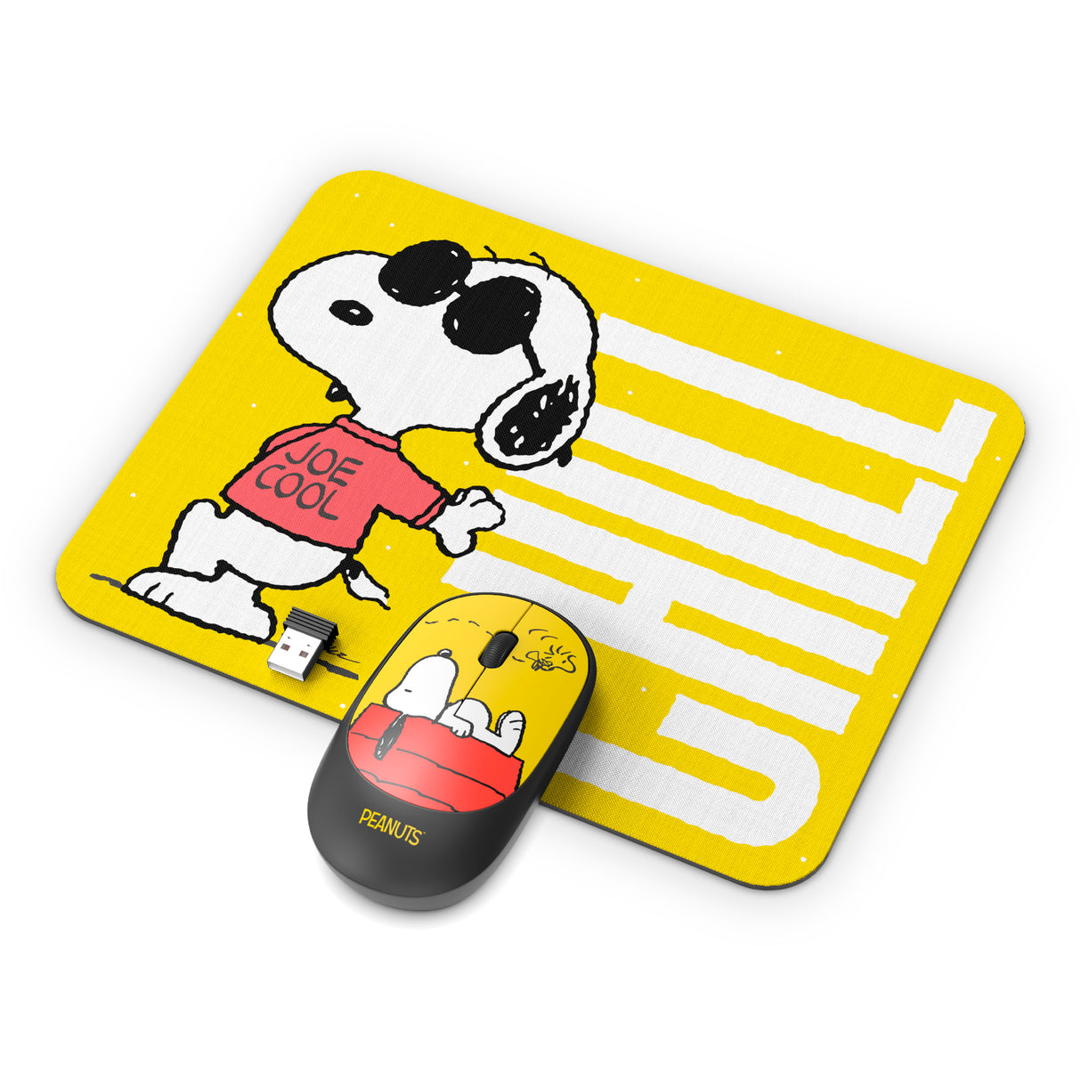 Peanuts Mouse & Mouse Pad Combo Yellow- Chill