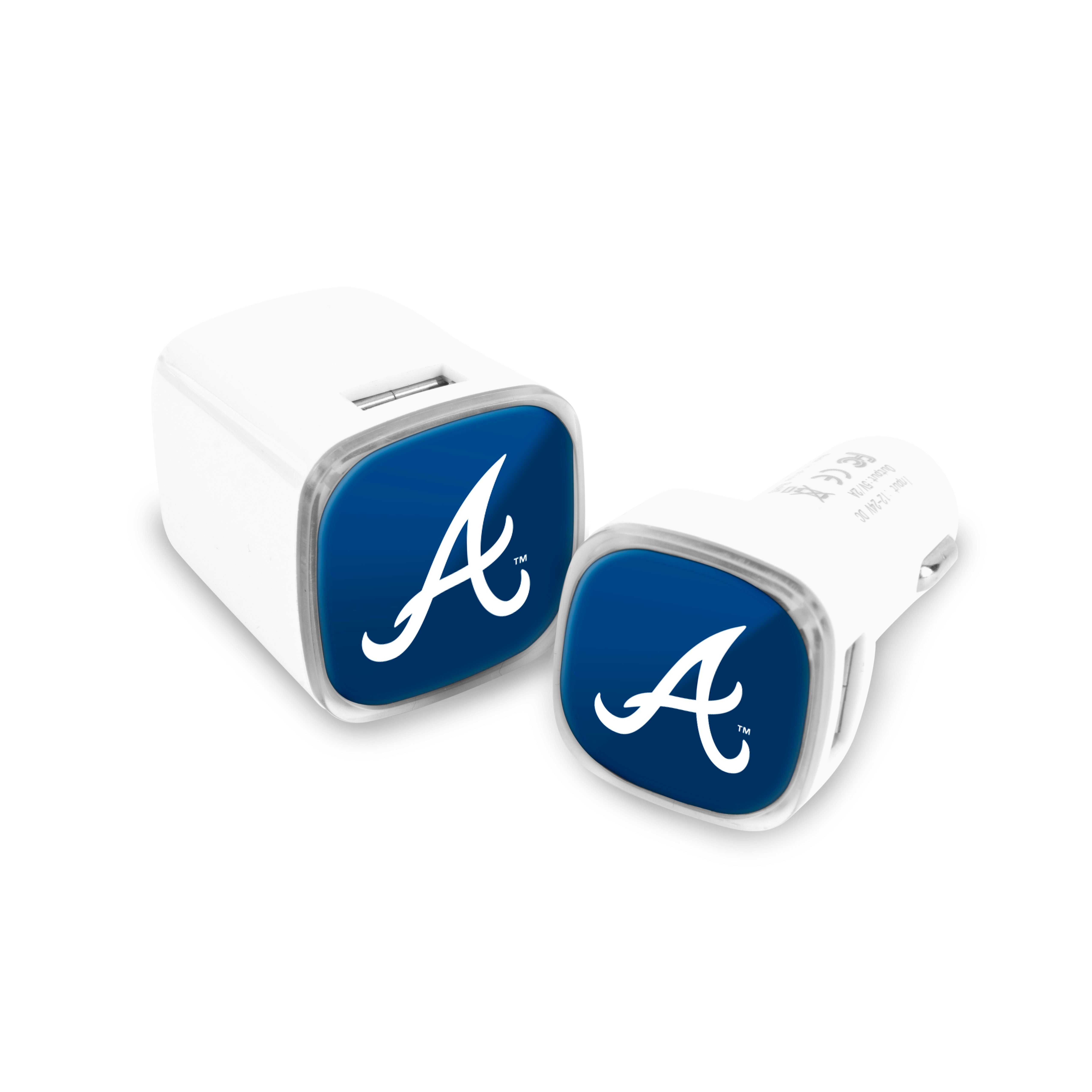 Atlanta Braves MLB 2 Pack Car + Wall Chargers