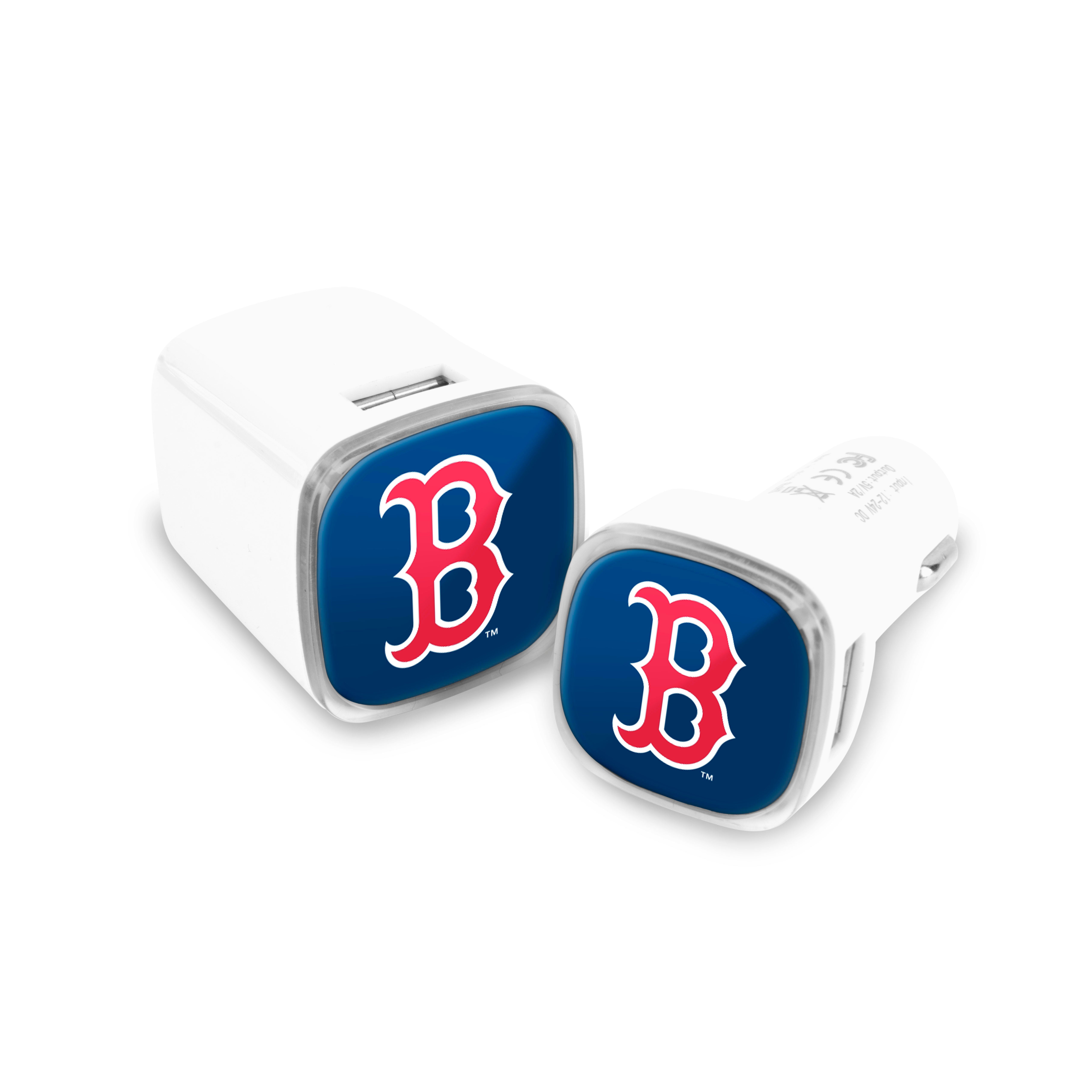 Boston Red Sox MLB 2 Pack Car + Wall Chargers