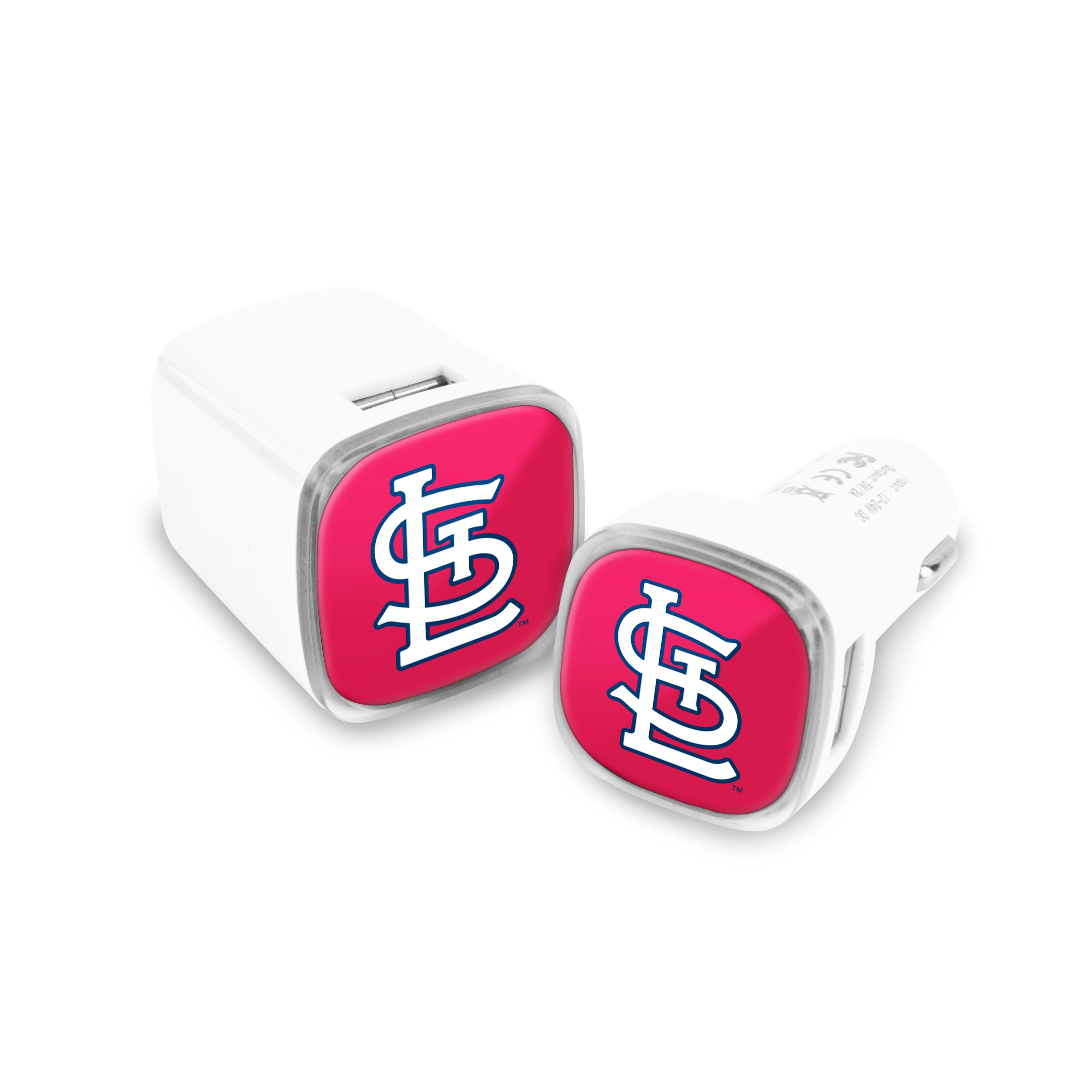 St. Louis Cardinals MLB 2 Pack Car + Wall Chargers