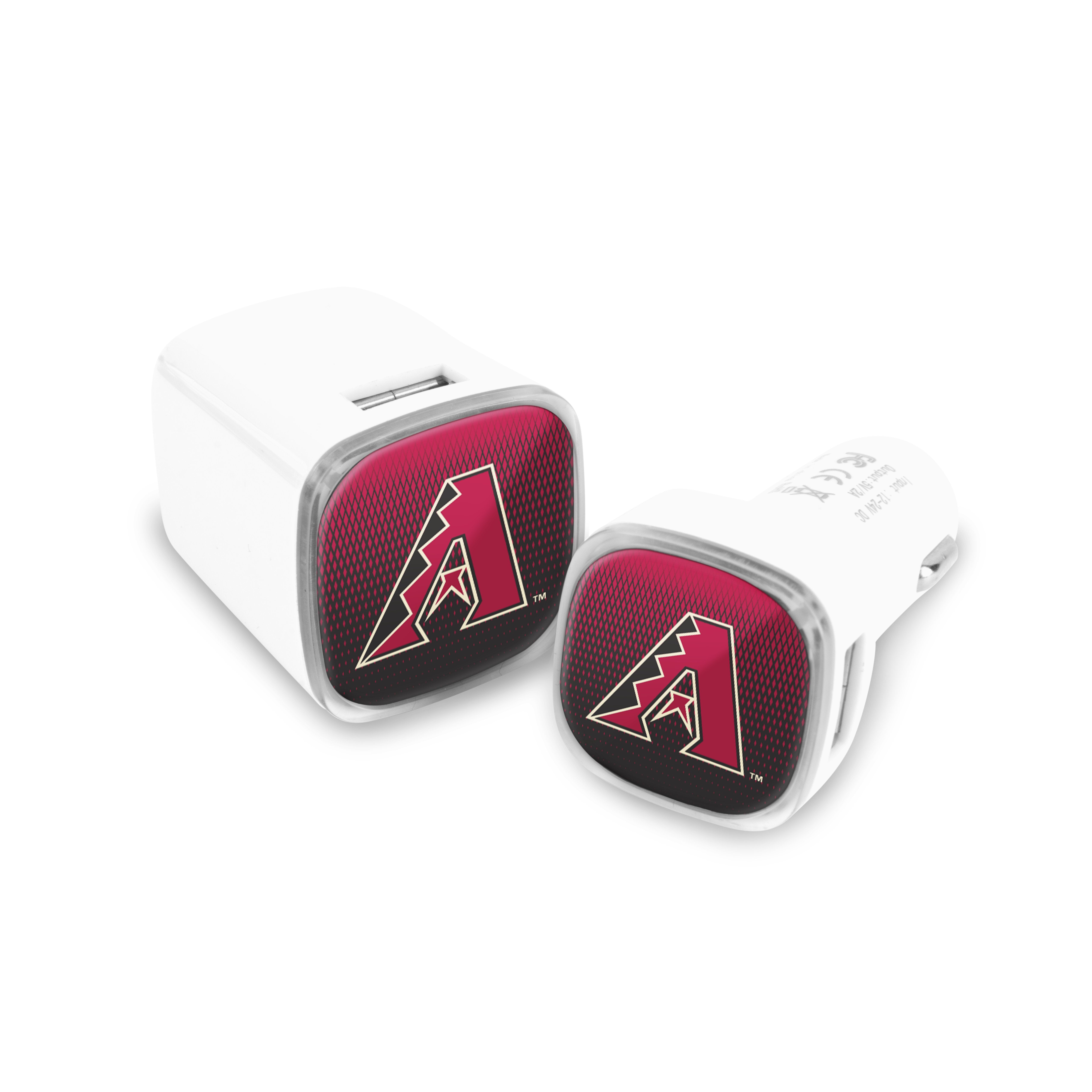 Arizona Diamondbacks MLB 2 Pack Car + Wall Chargers