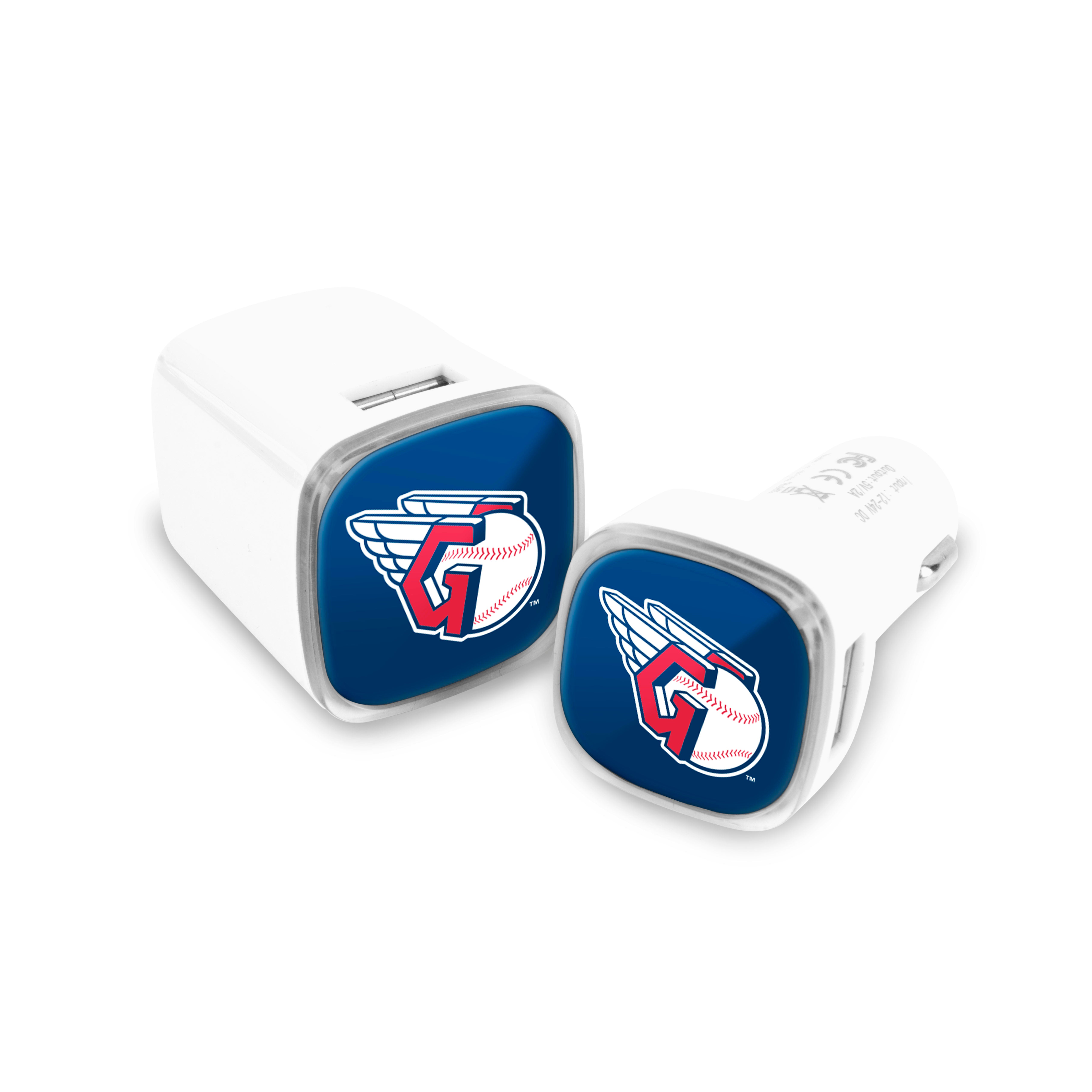 Cleveland Guardians MLB 2 Pack Car + Wall Chargers