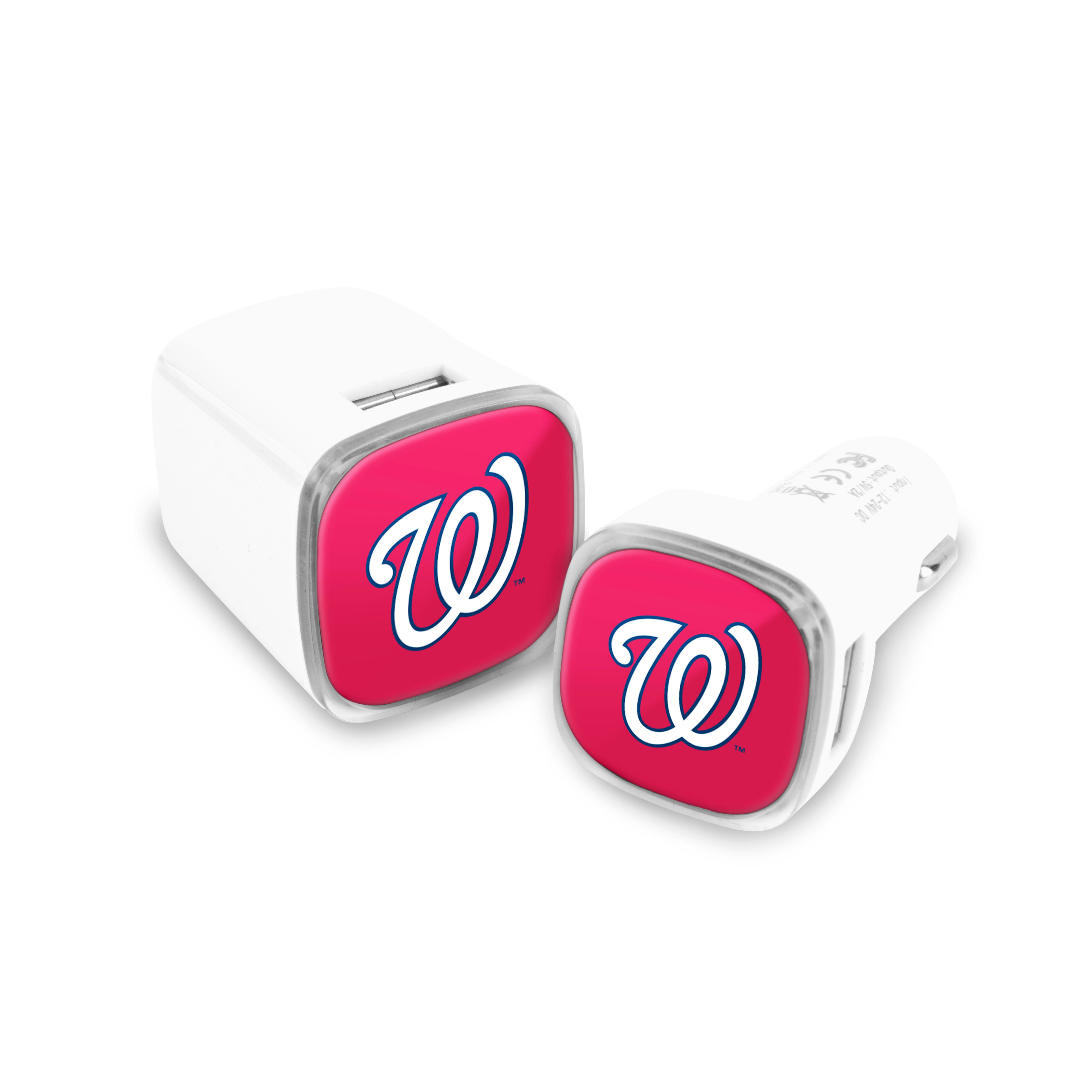 Washington Nationals MLB 2 Pack Car + Wall Chargers