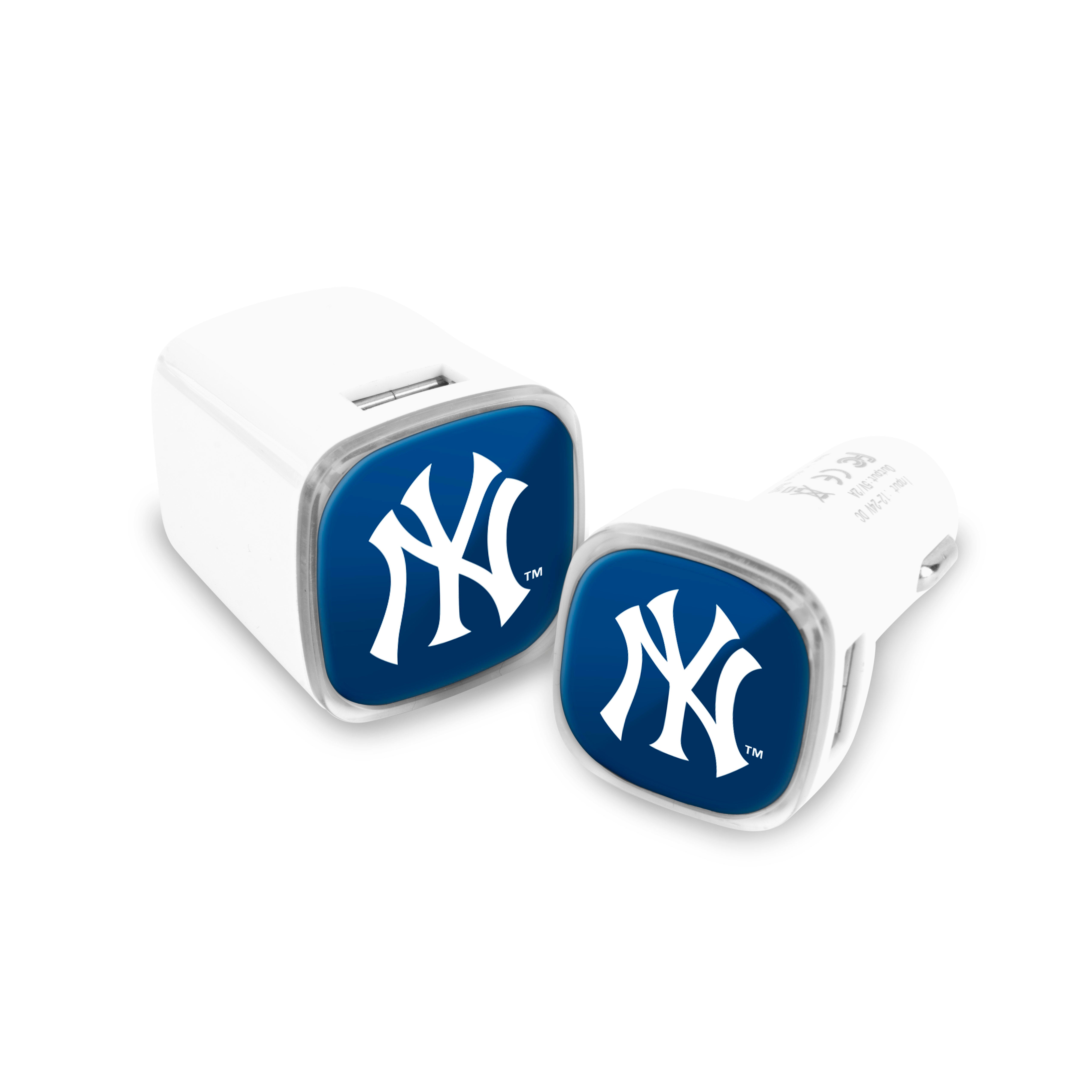 New York Yankees MLB 2 Pack Car + Wall Chargers