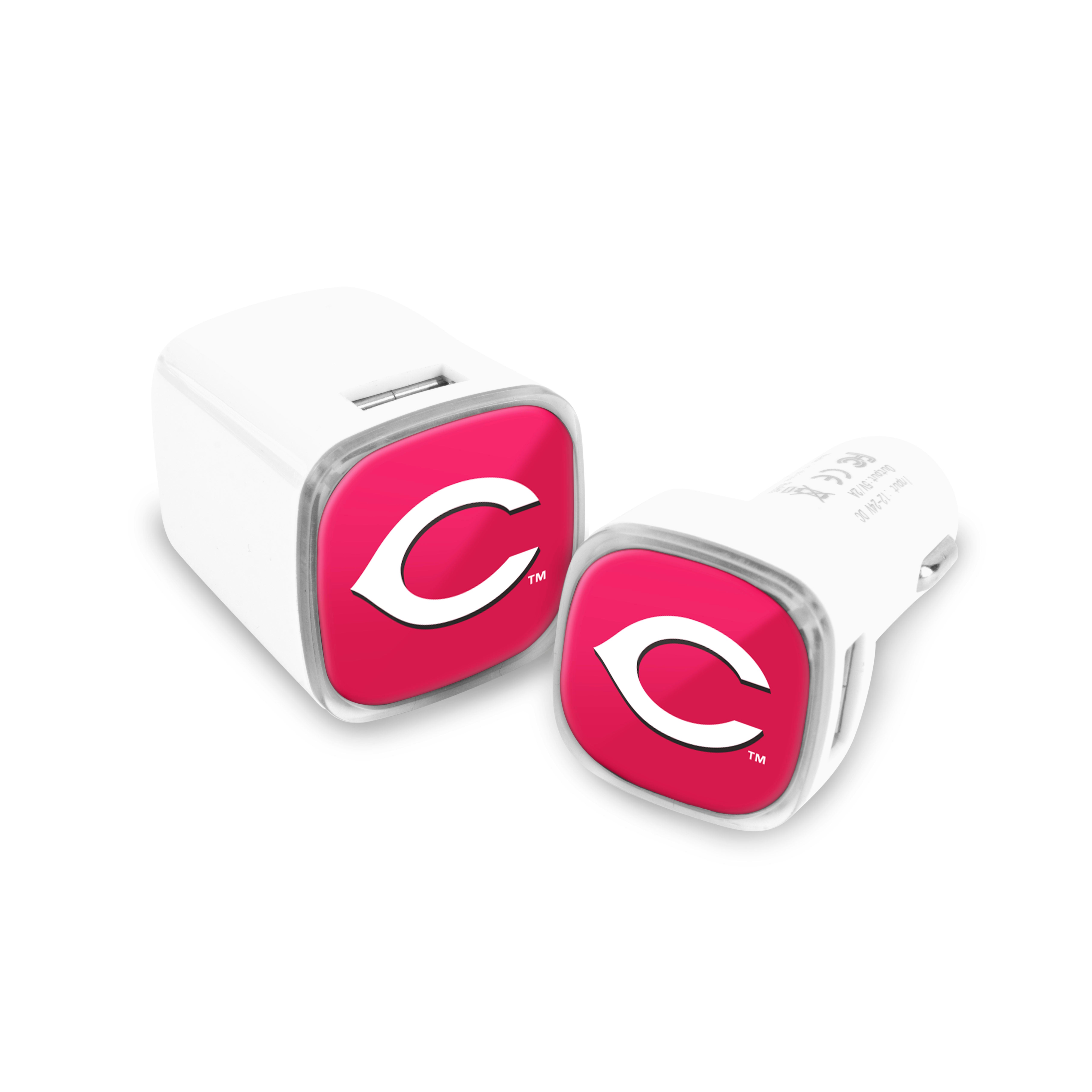 Cincinnati Reds MLB 2 Pack Car + Wall Chargers