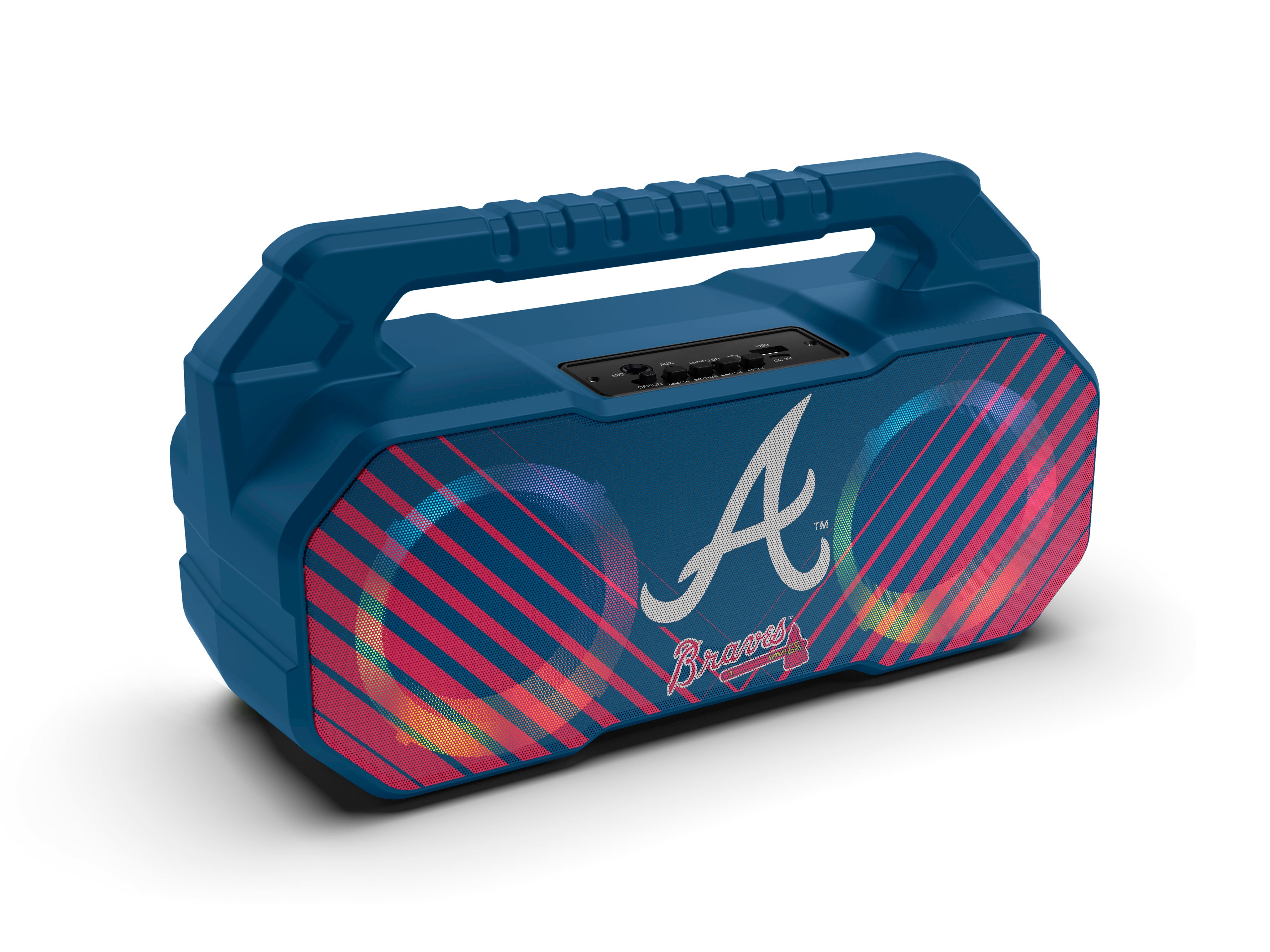 Atlanta Braves MLB Shockbox Bluetooth BOOMBOX Speaker with FM Radio