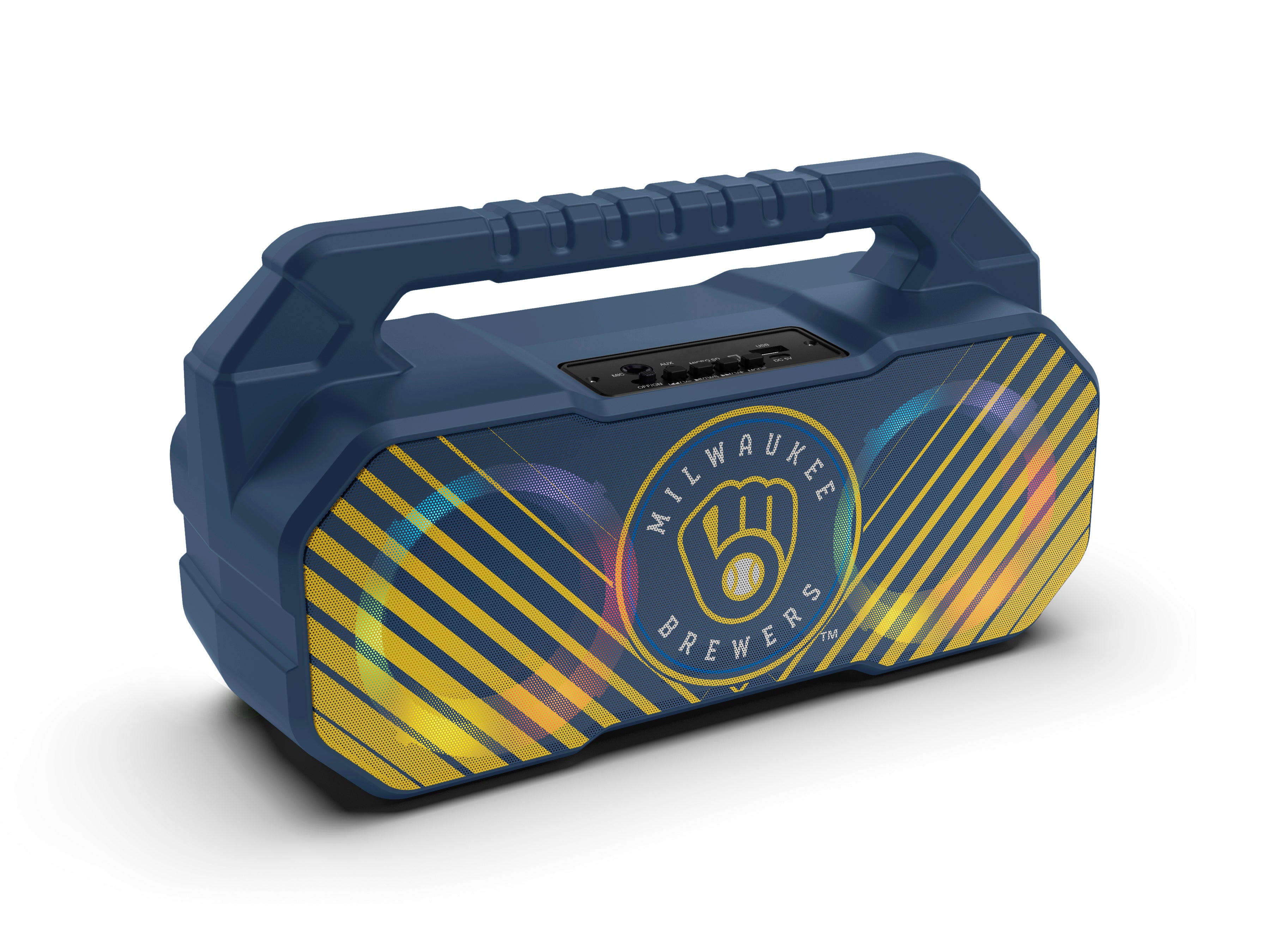 Milwaukee Brewers MLB Shockbox Bluetooth BOOMBOX Speaker with FM Radio