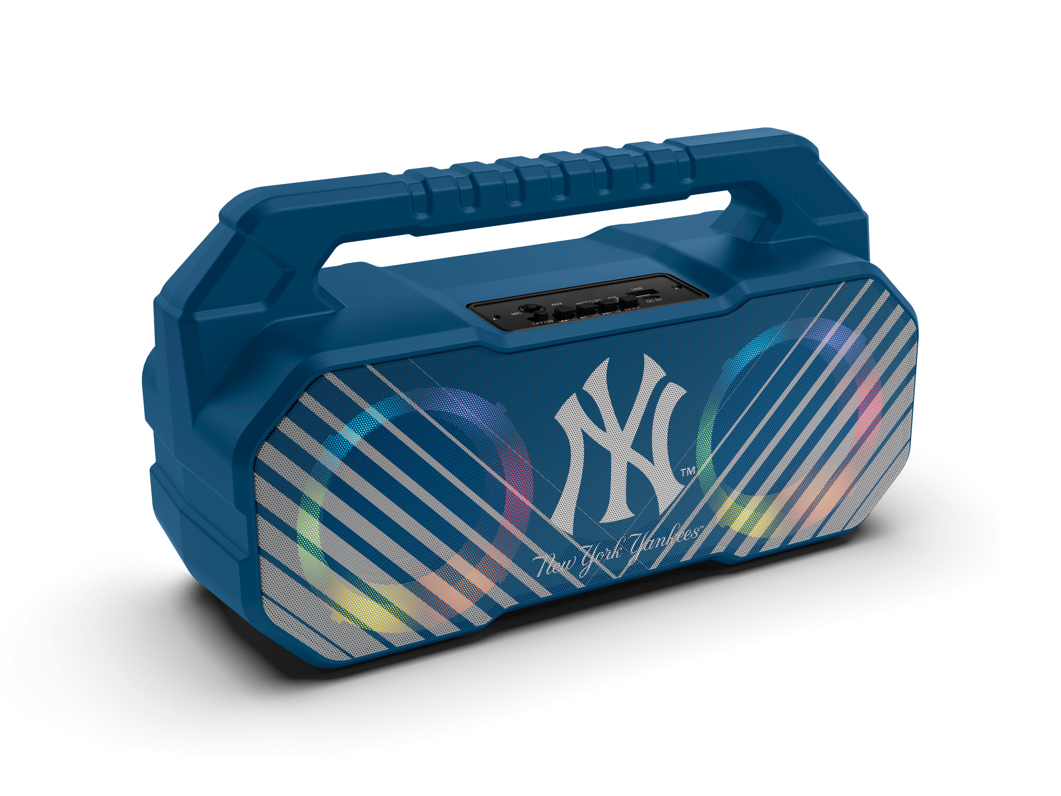 New York Yankees MLB Shockbox Bluetooth BOOMBOX Speaker with FM Radio