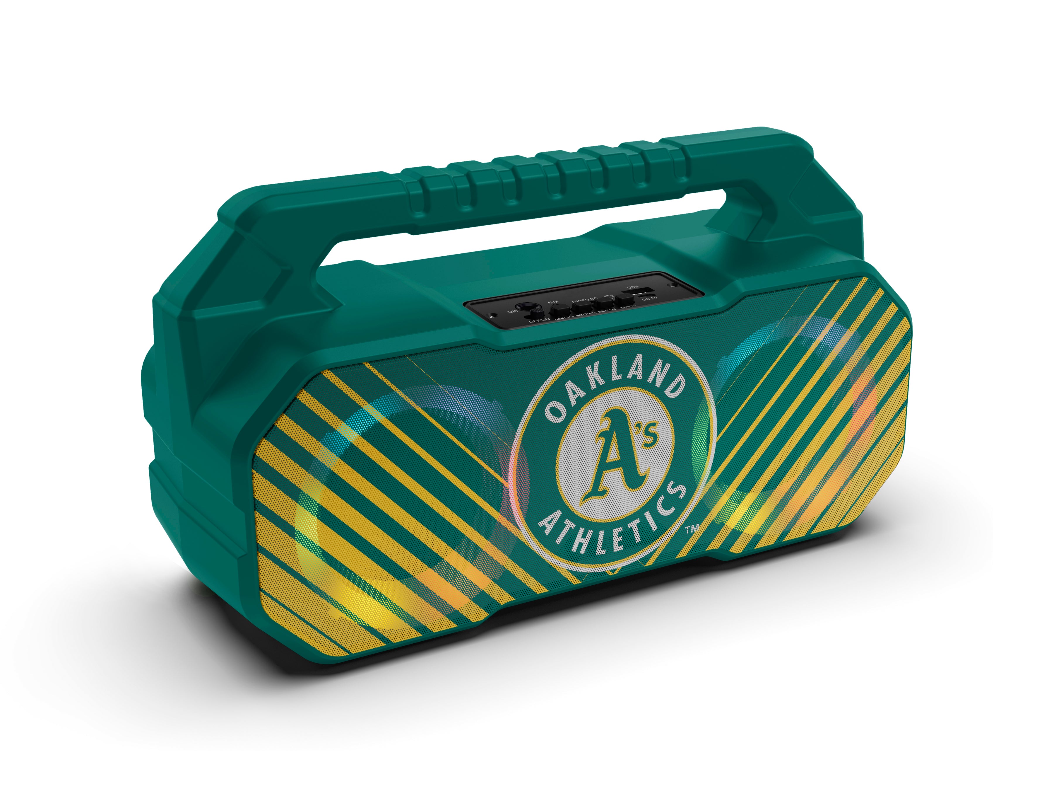 Oakland Athletics MLB Shockbox Bluetooth BOOMBOX Speaker with FM Radio