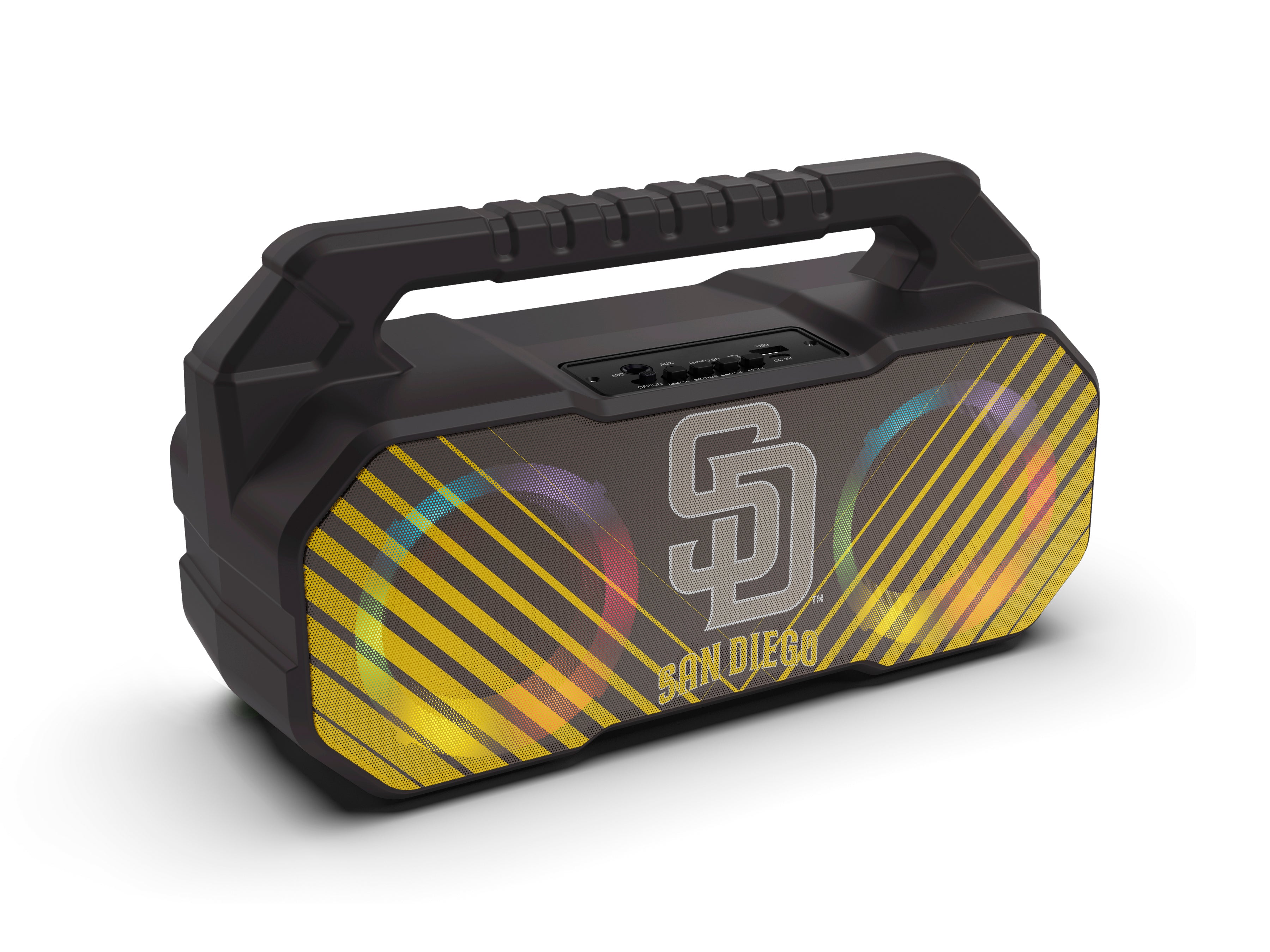 San Diego Padres MLB Shockbox Bluetooth BOOMBOX Speaker with FM Radio