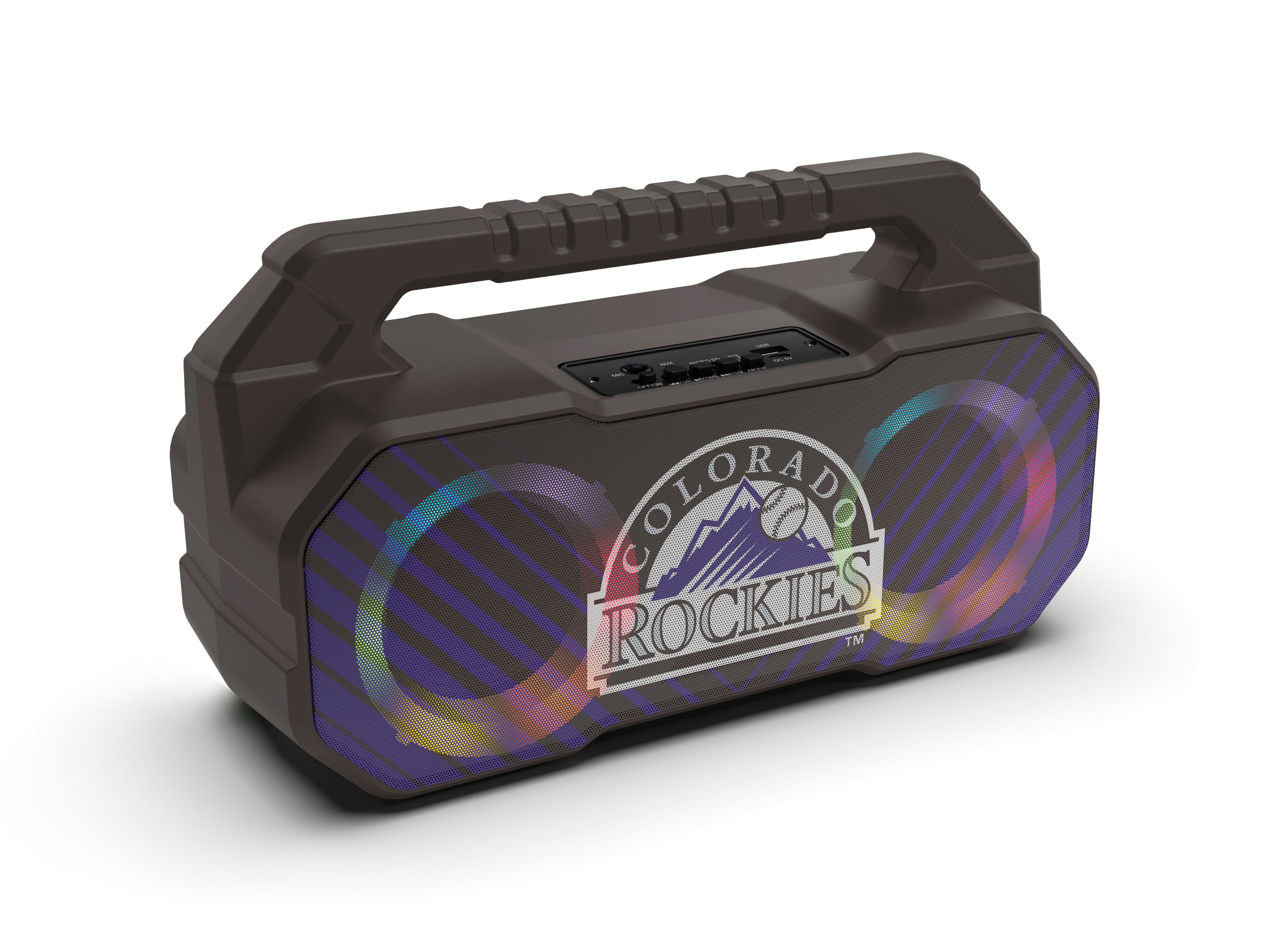 Colorado Rockies MLB Shockbox Bluetooth BOOMBOX Speaker with FM Radio