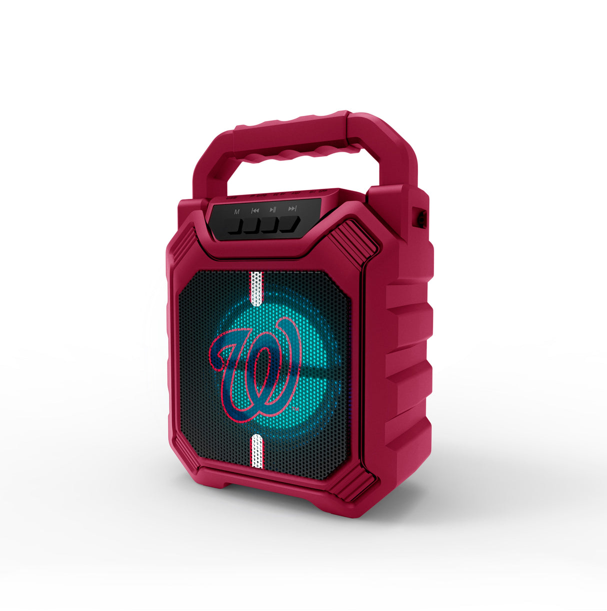 Washington Nationals MLB Syncable Bluetooth Wireless Speaker with LED Lights & FM Radio