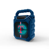 Texas Rangers MLB Syncable Bluetooth Wireless Speaker with LED Lights & FM Radio