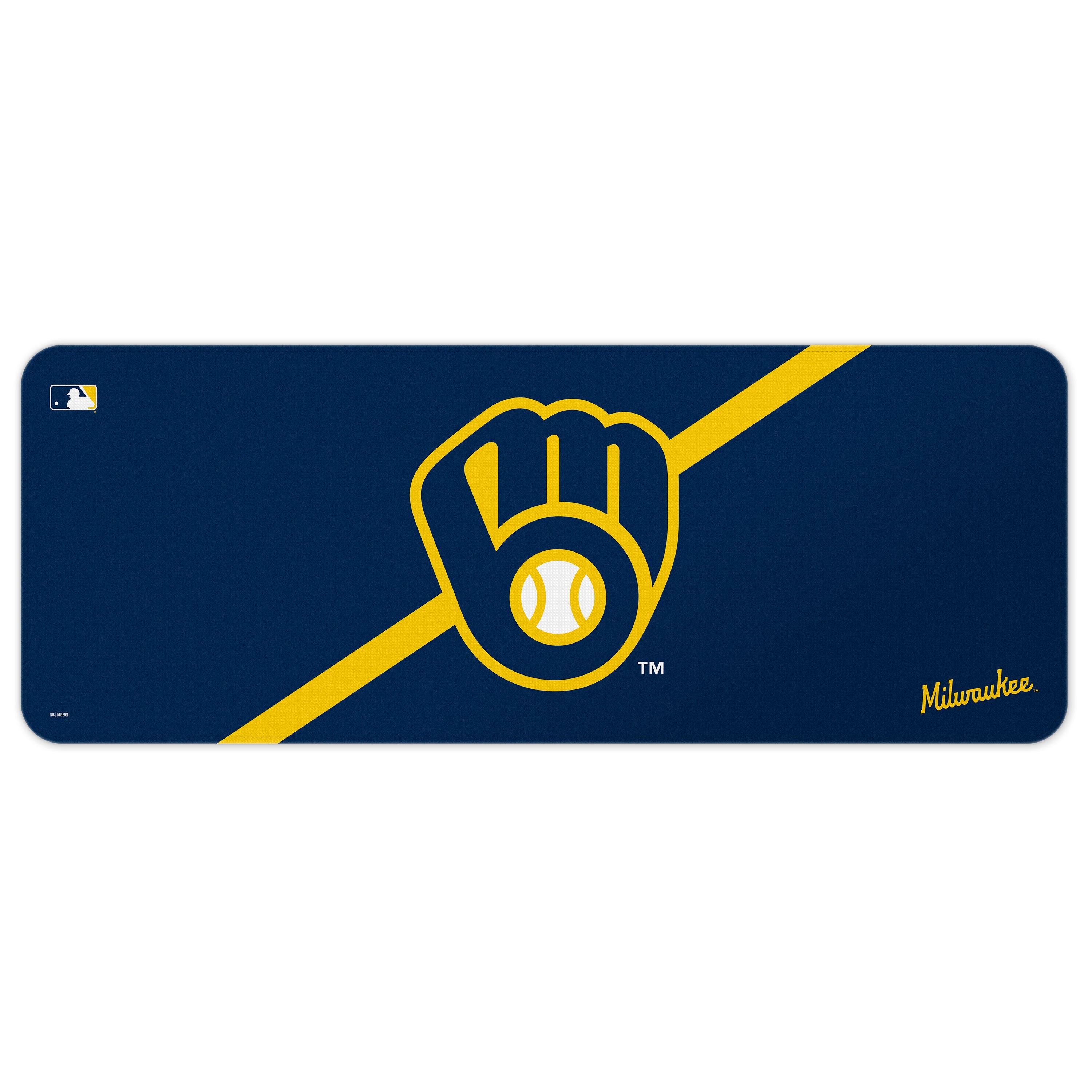 Milwaukee Brewers MLB Team Stripe Desk Mat