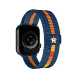 Houston Astros MLB Striped Metallic Watch Band (38mm)