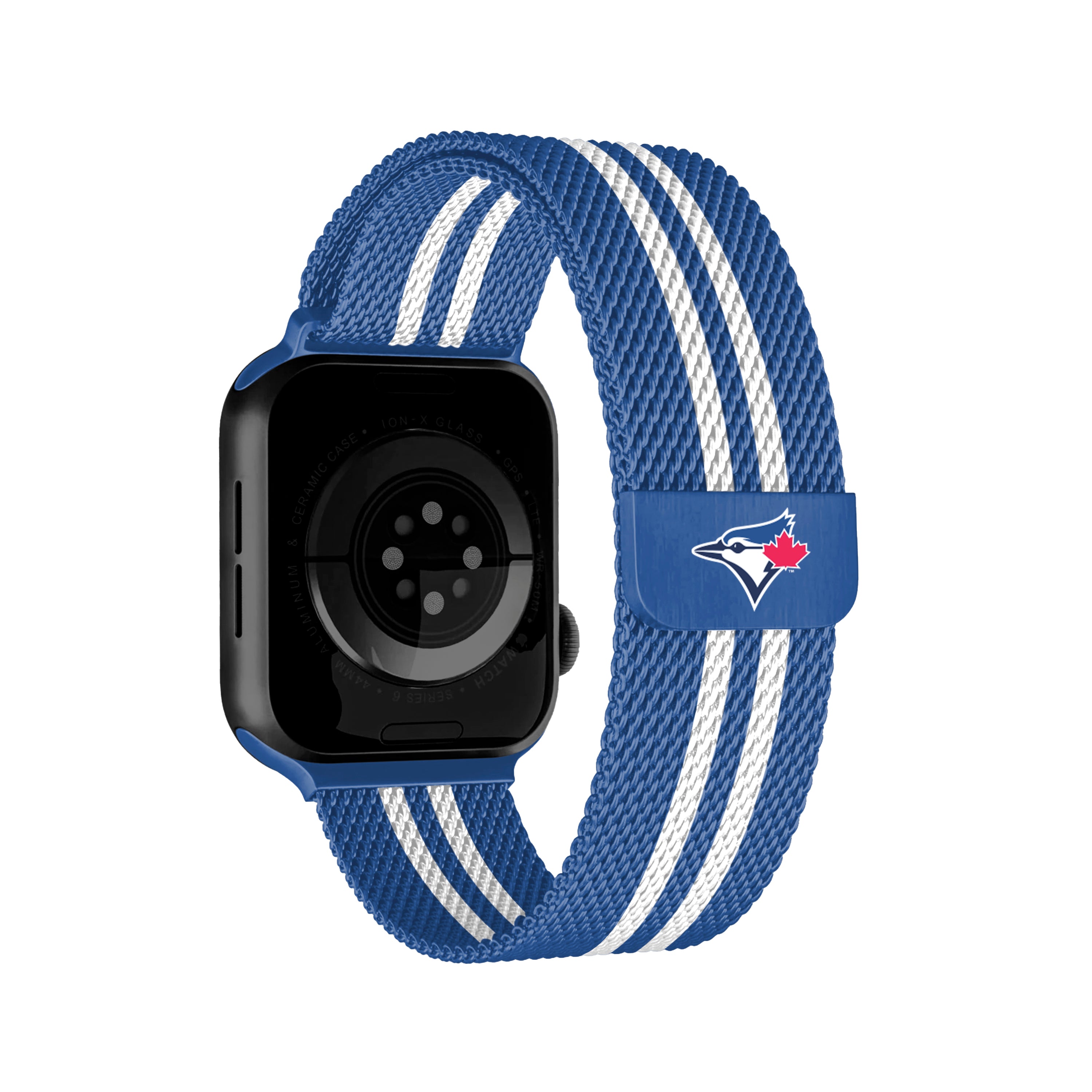 Toronto Blue Jays MLB Striped Metallic Watch Band (38mm)