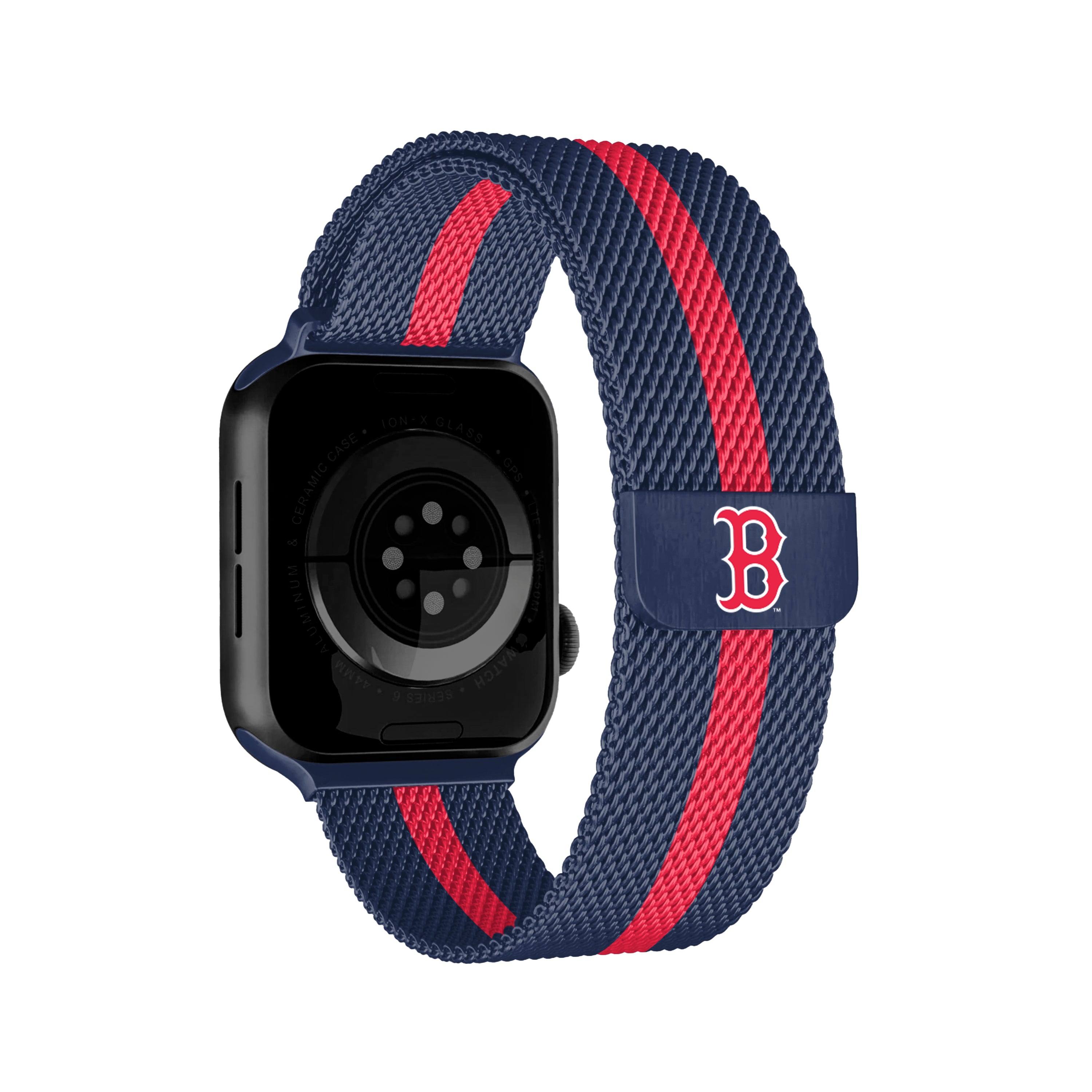 Boston Red Sox MLB Striped Metallic Watch Band (38mm)