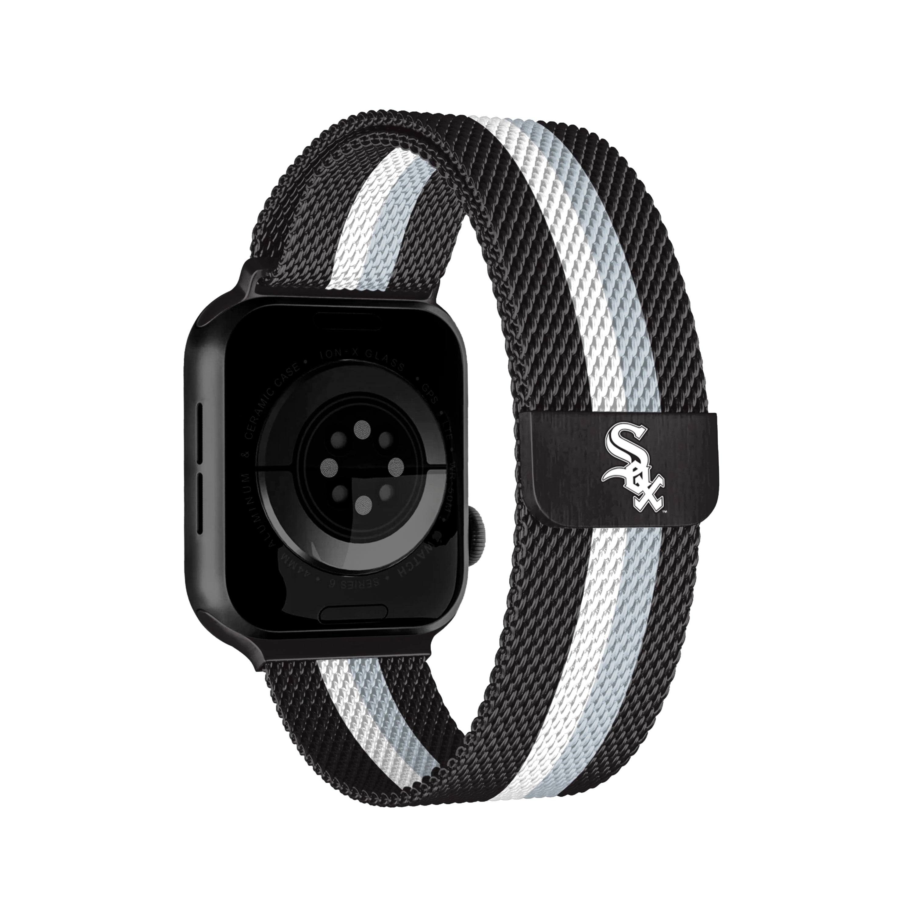 Chicago White Sox MLB Striped Metallic Watch Band (38mm)