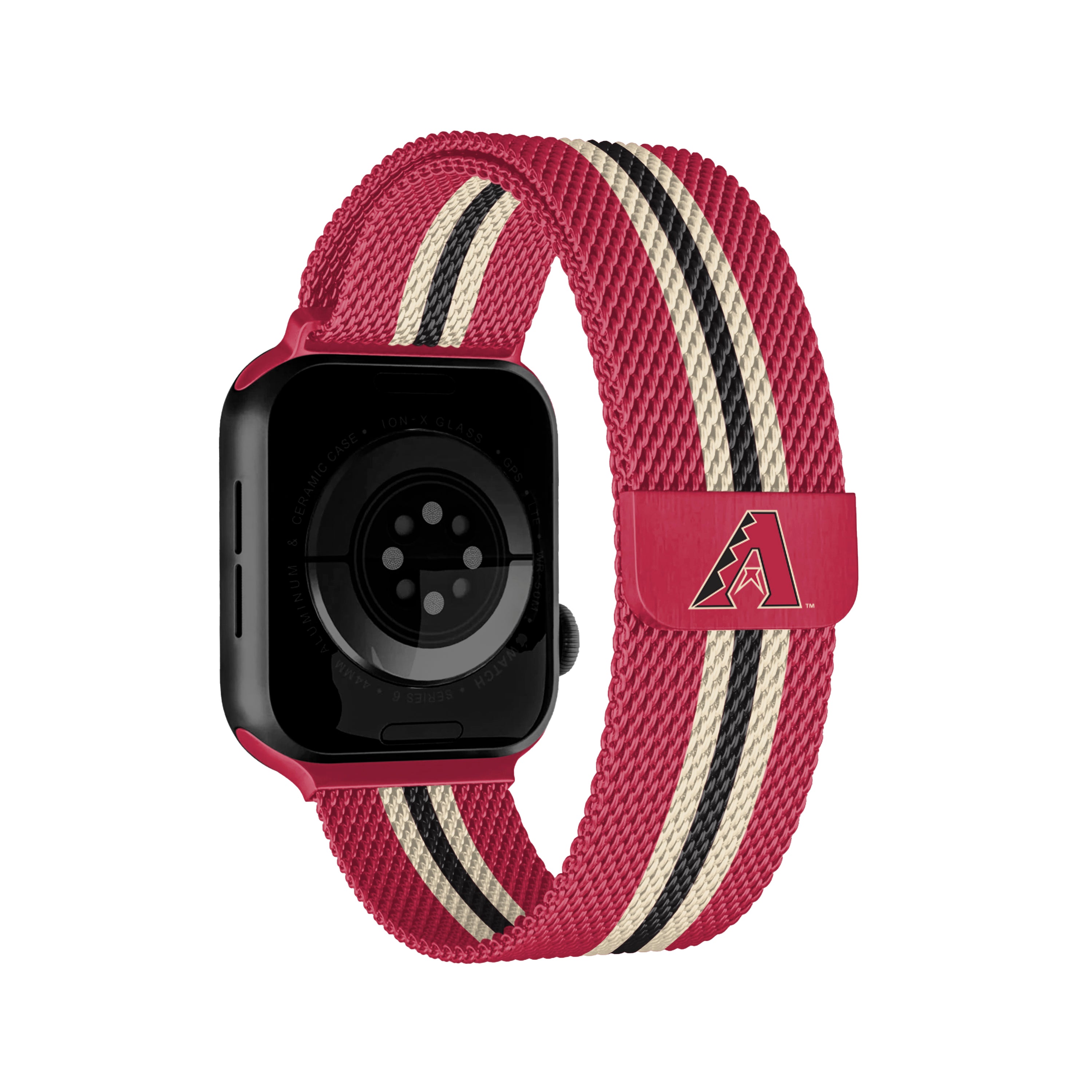 Arizona Diamondbacks MLB Striped Metallic Watch Band (38mm)