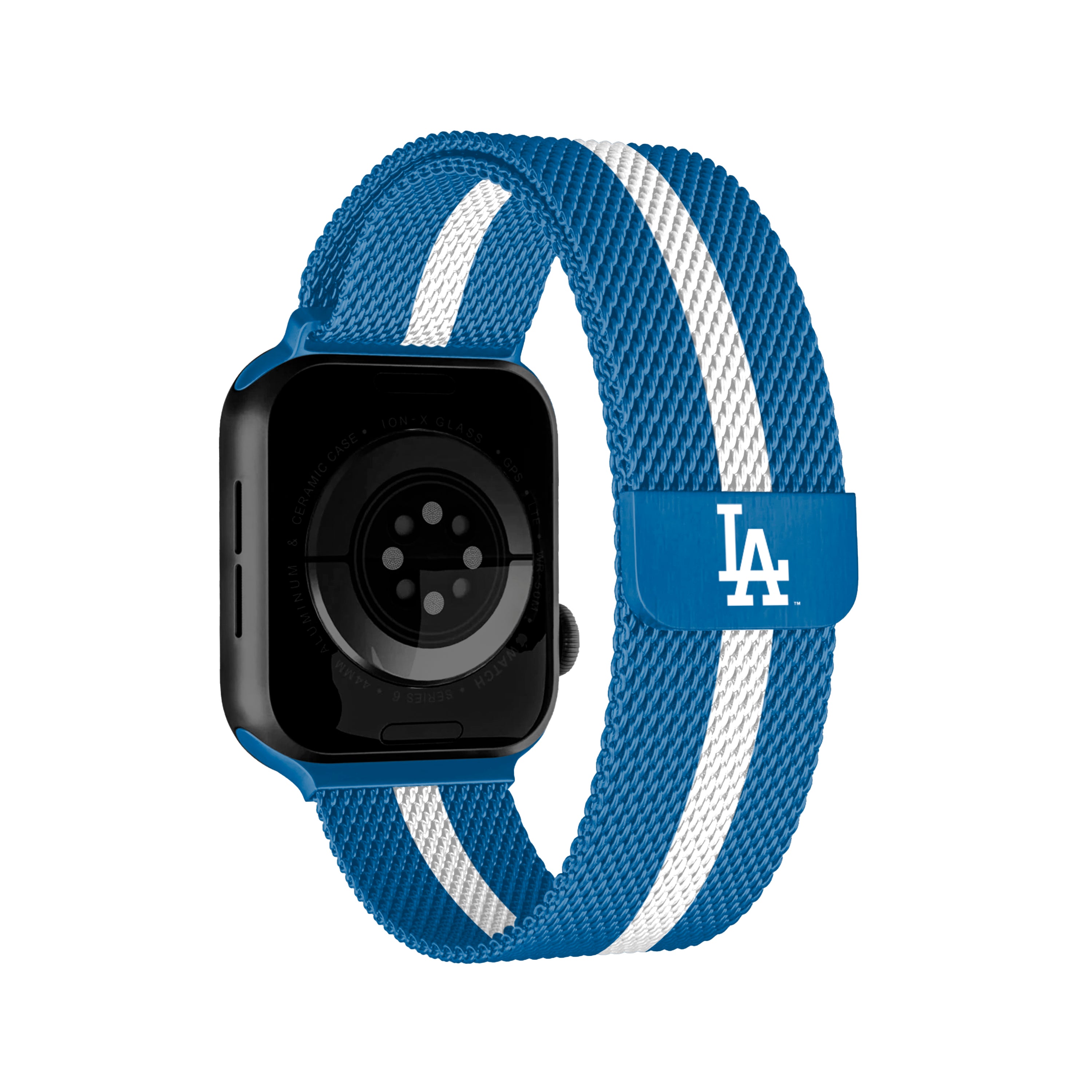 Los Angeles Dodgers MLB Striped Metallic Watch Band (38mm)