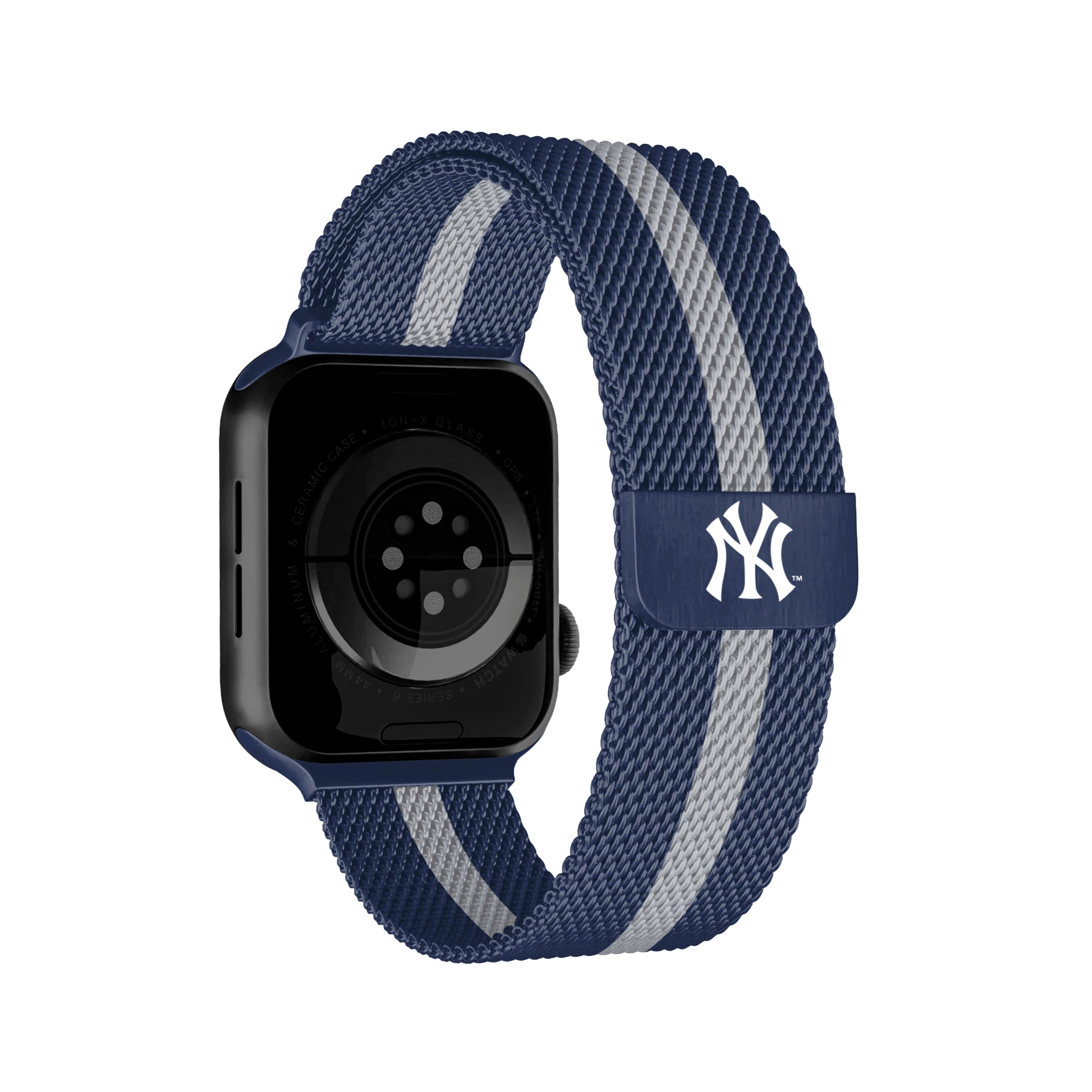 New York Yankees MLB Striped Metallic Watch Band (38mm)