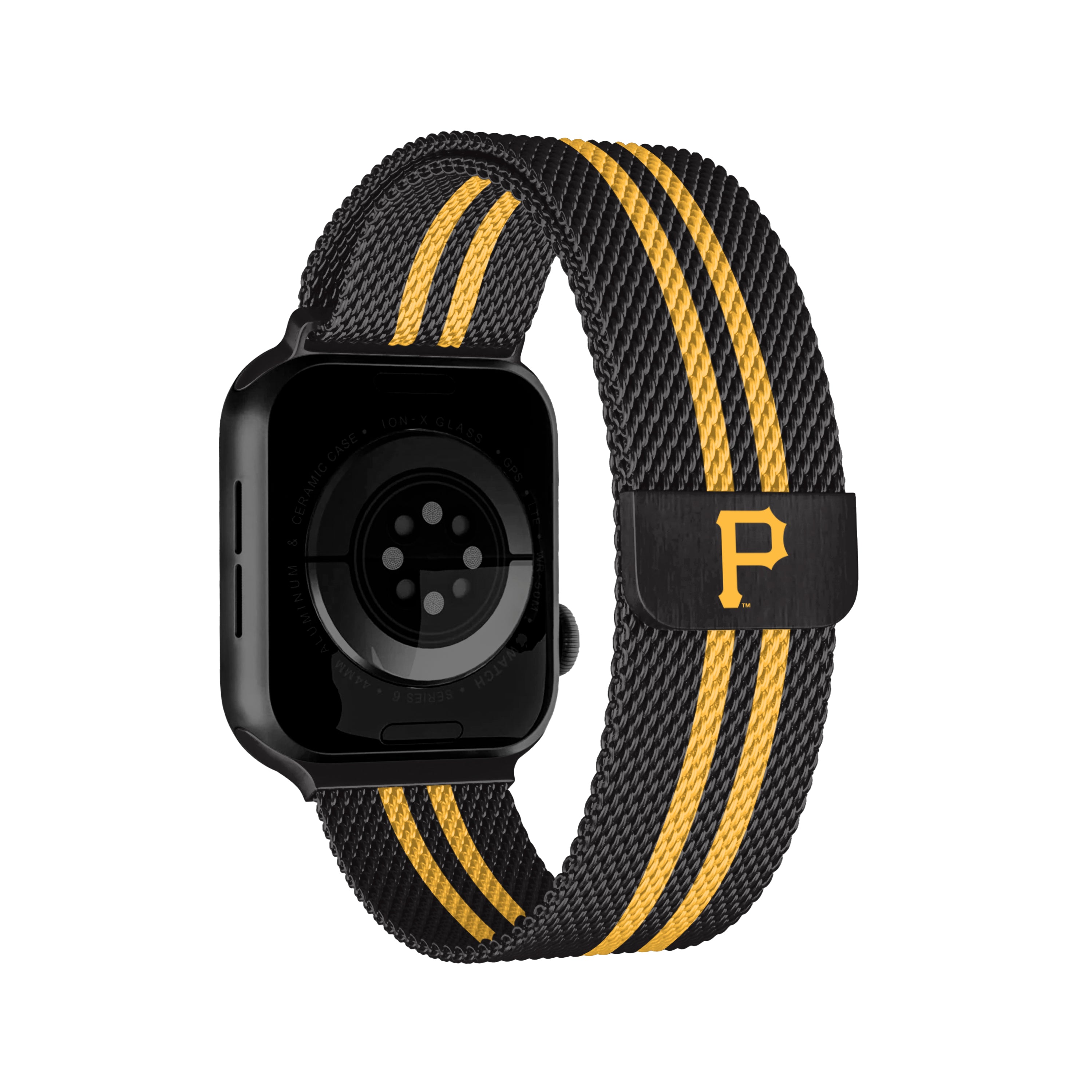 Pittsburgh Pirates MLB Striped Metallic Watch Band (38mm)