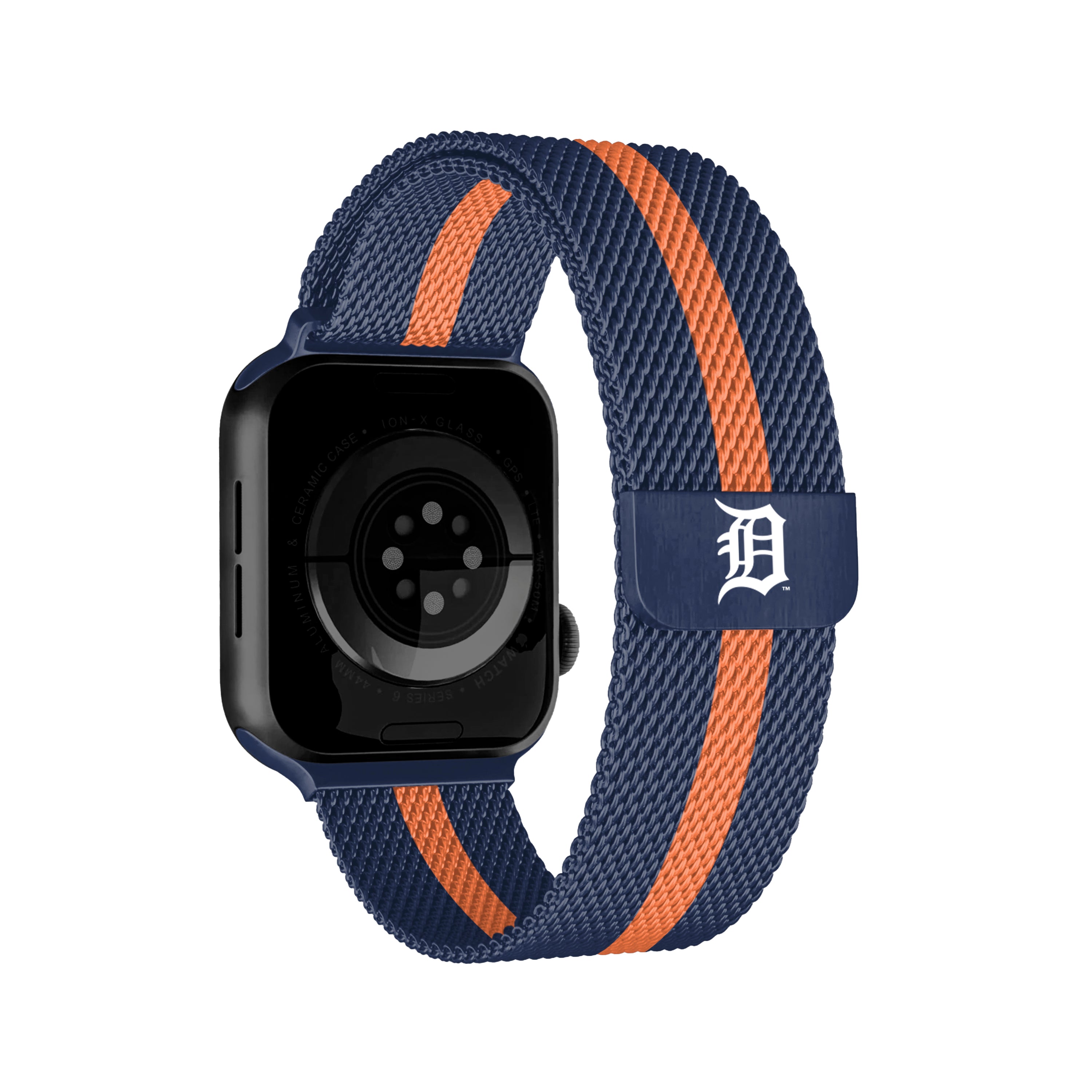 Detroit Tigers MLB Striped Metallic Watch Band (38mm)