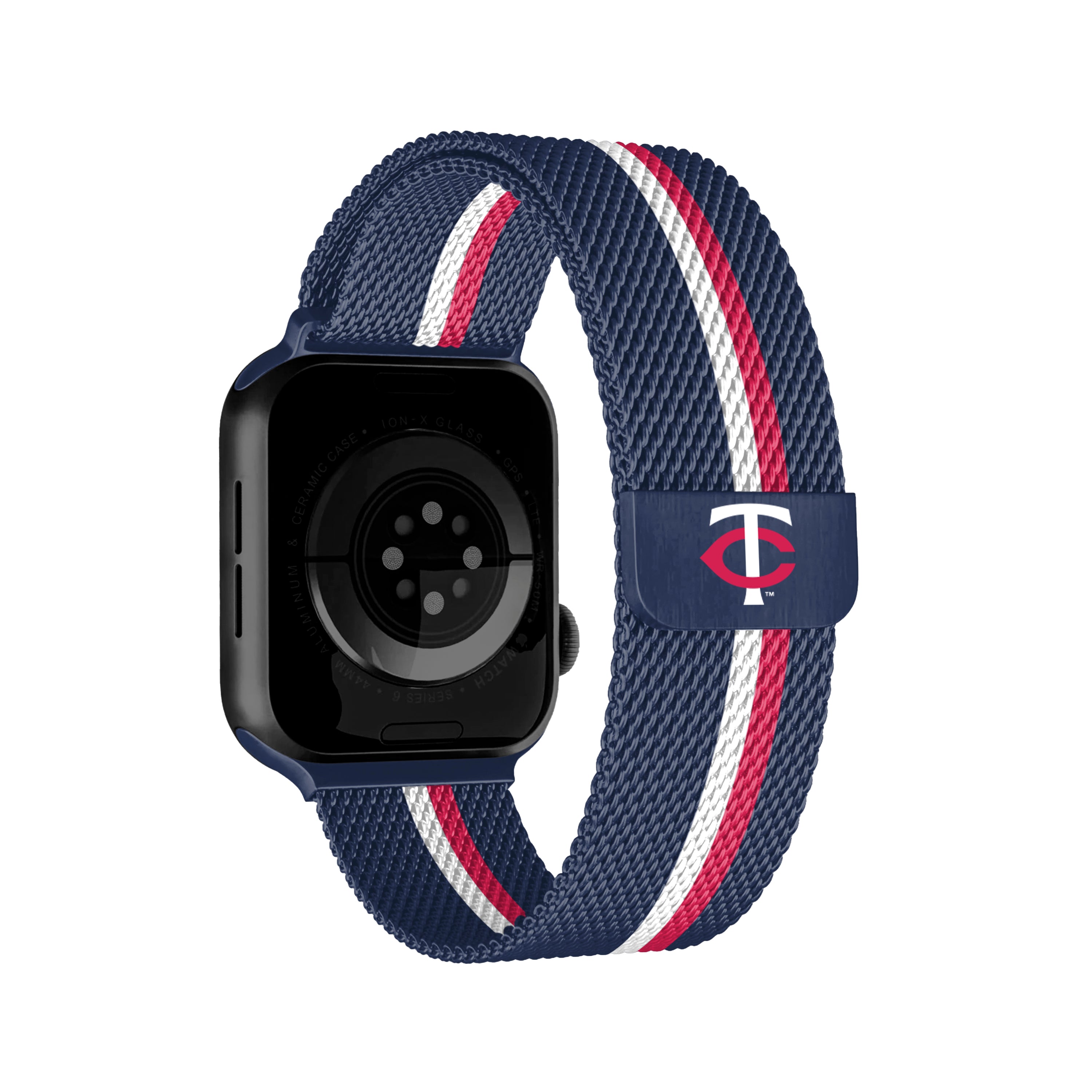 Minnesota Twins MLB Striped Metallic Watch Band (38mm)