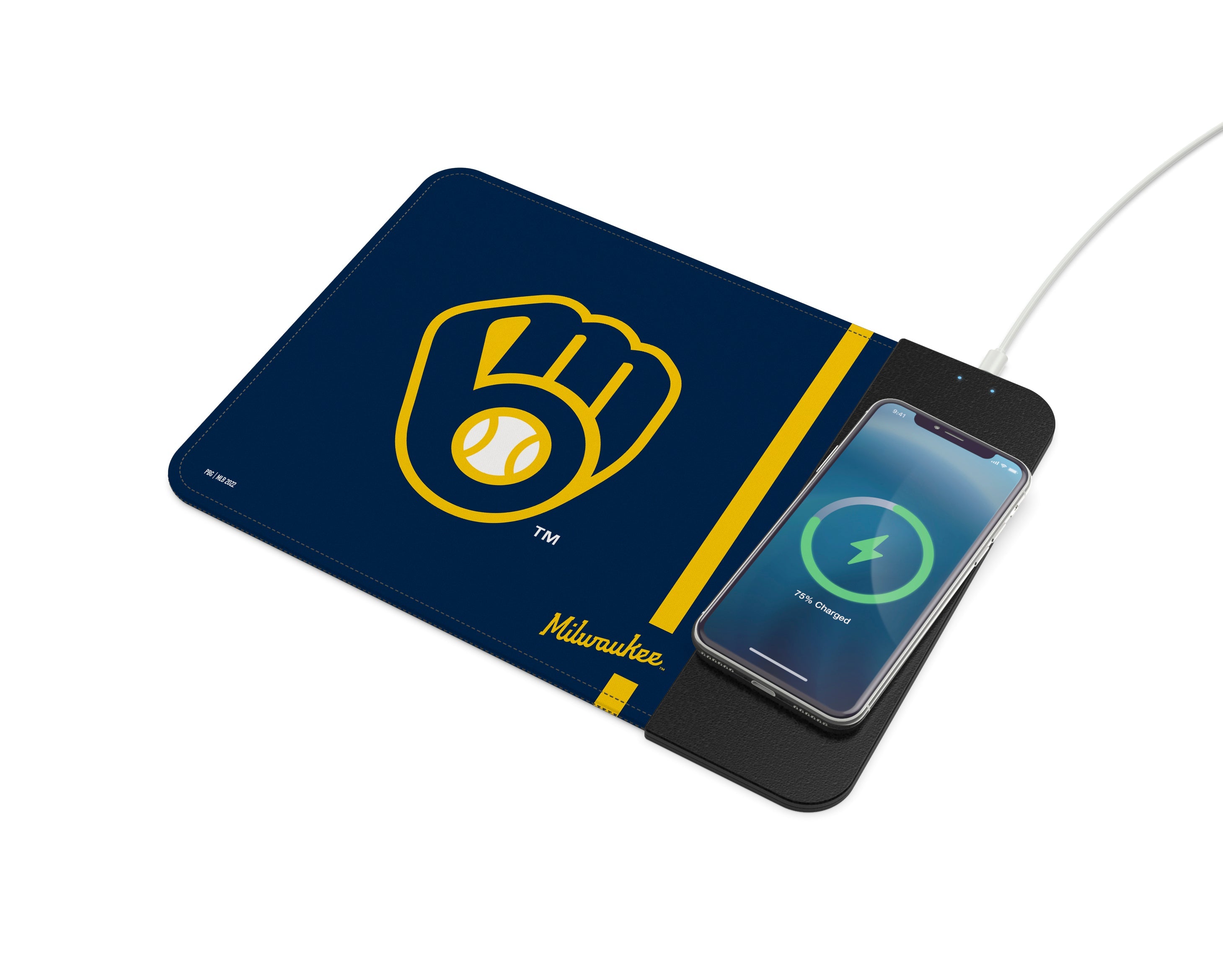 Milwaukee Brewers MLB Wireless Charging Mousepad