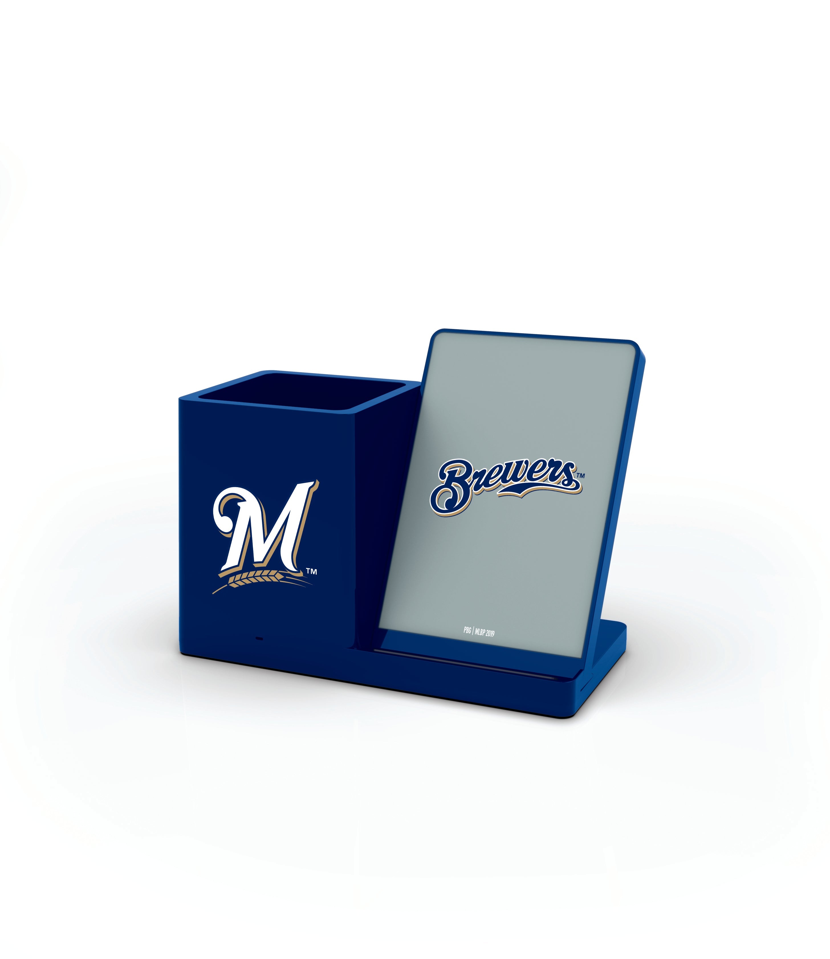 Milwaukee Brewers MLB Wireless Charging Pen Cup