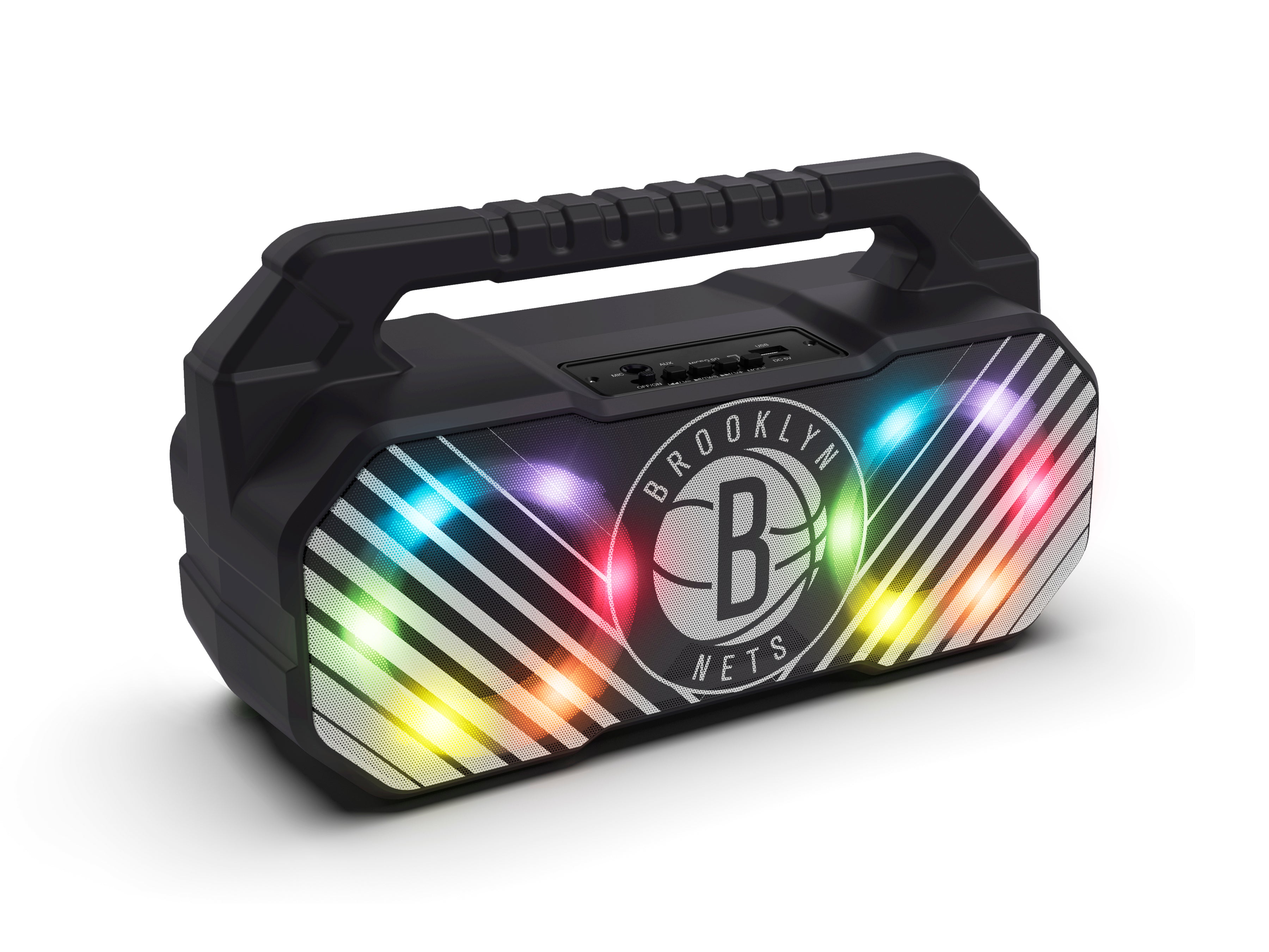 Brooklyn Nets NBA Shockbox Bluetooth BOOMBOX Speaker with FM Radio