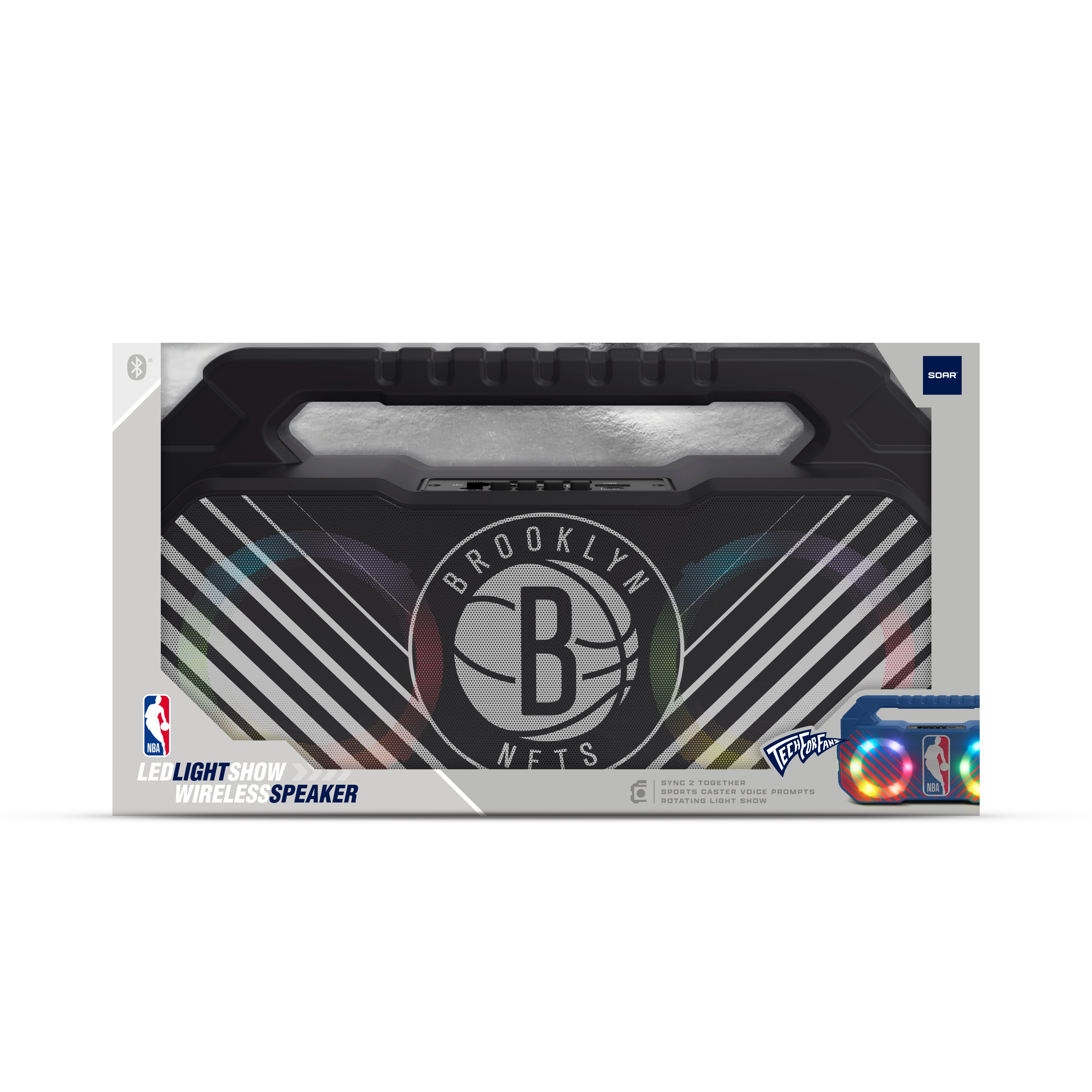 Brooklyn Nets NBA Shockbox Bluetooth BOOMBOX Speaker with FM Radio