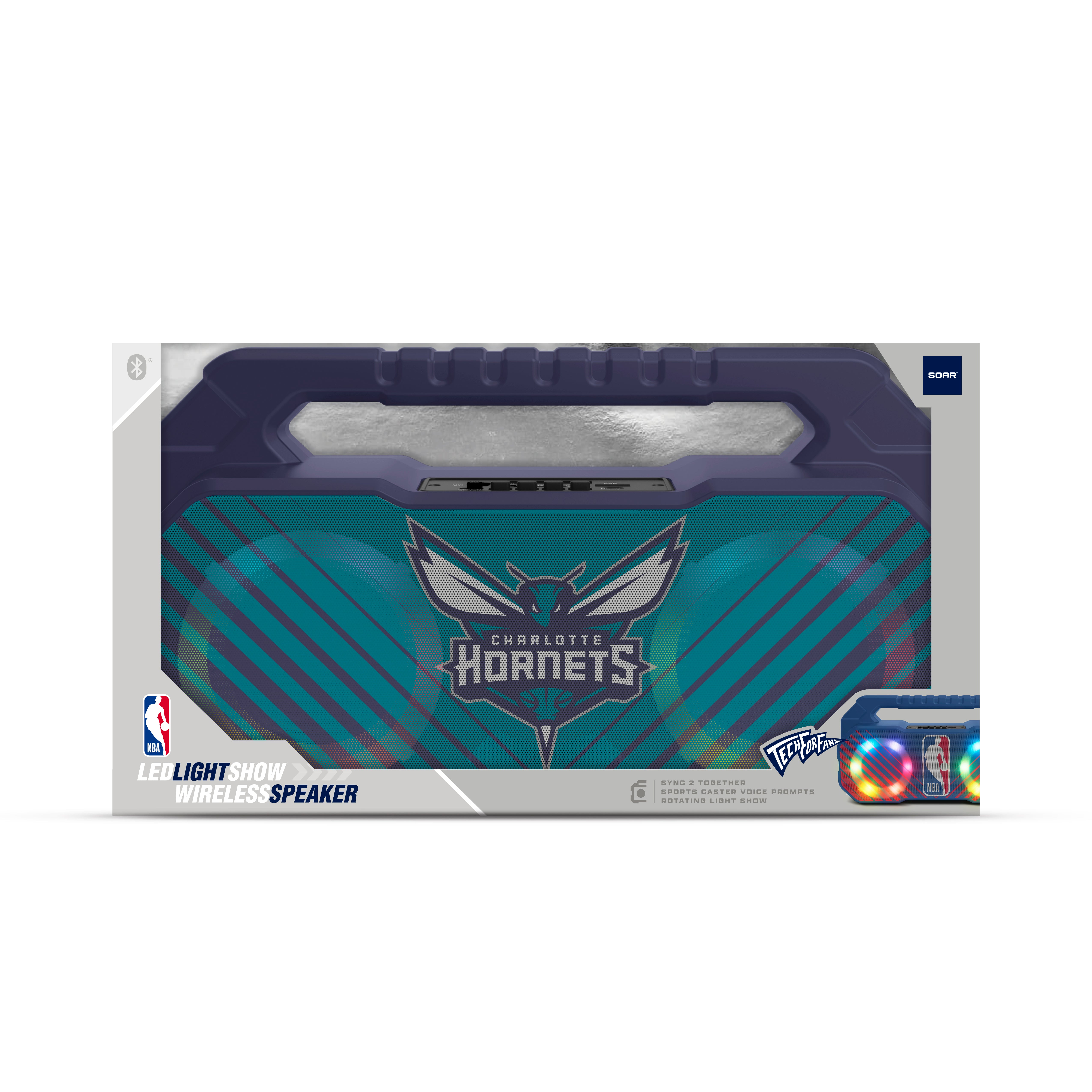 Charlotte Hornets NBA Shockbox Bluetooth BOOMBOX Speaker with FM Radio