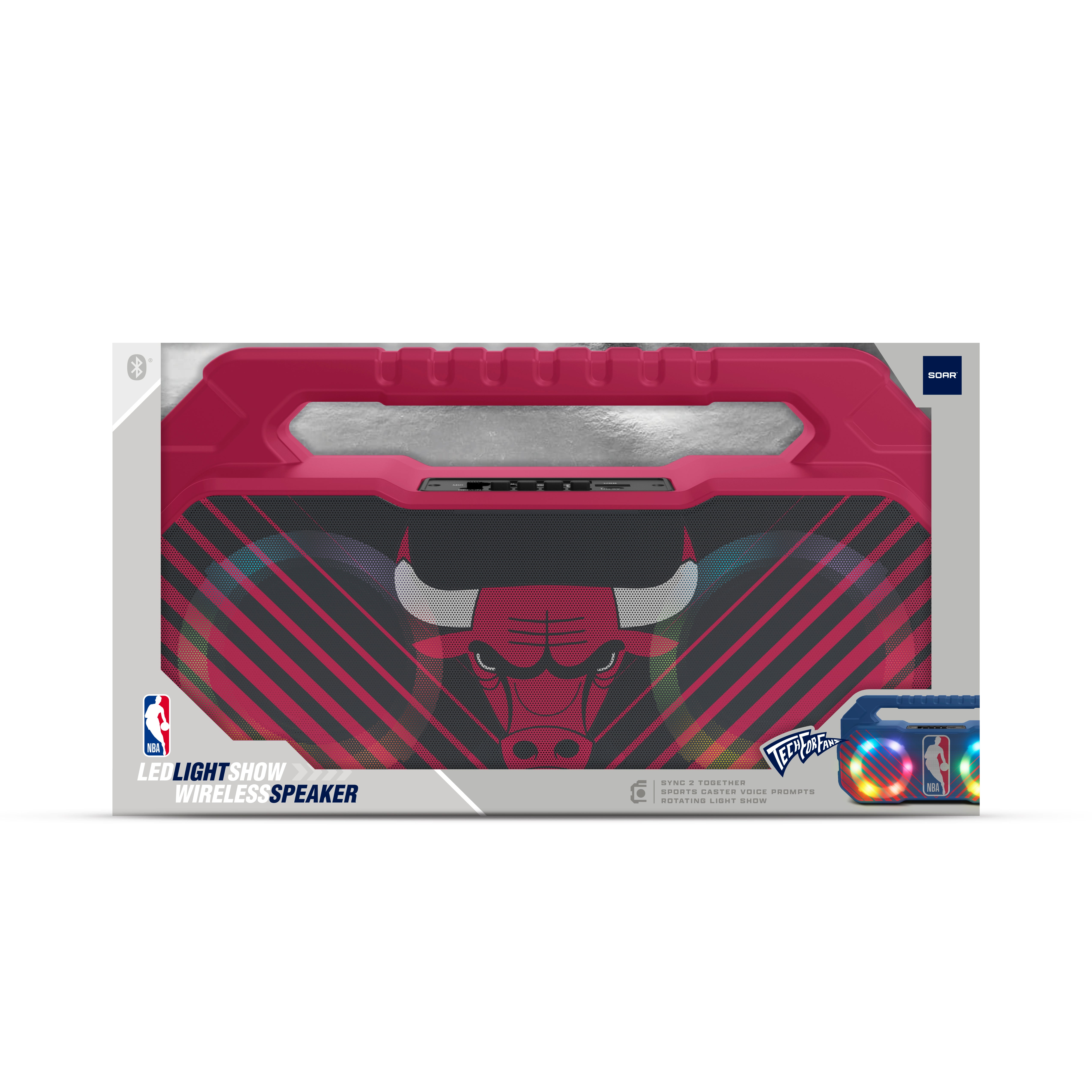 Chicago Bulls NBA Shockbox Bluetooth BOOMBOX Speaker with FM Radio