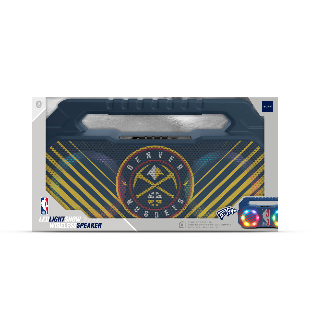 Denver Nuggets NBA Shockbox Bluetooth BOOMBOX Speaker with FM Radio