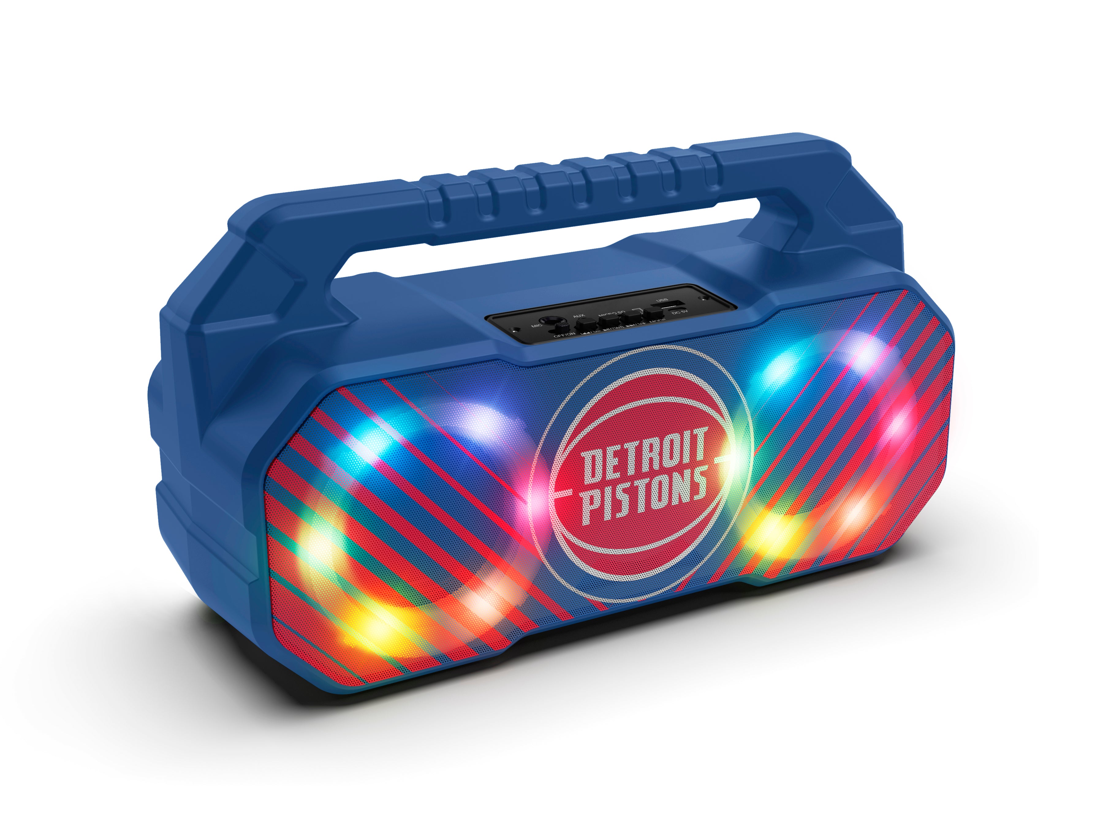 Detroit Pistons NBA Shockbox Bluetooth BOOMBOX Speaker with FM Radio