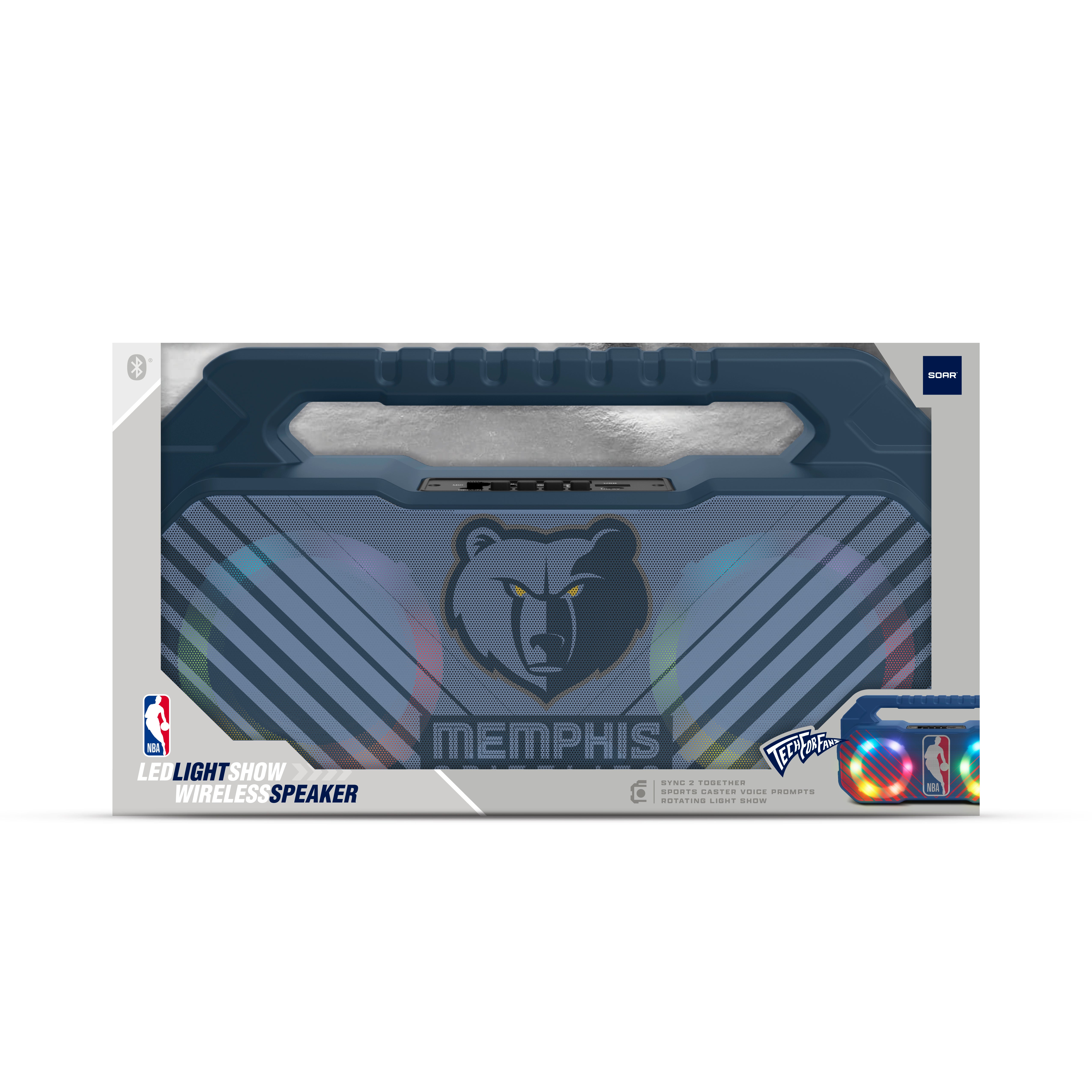 Memphis Grizzlies NBA Shockbox Bluetooth BOOMBOX Speaker with FM Radio