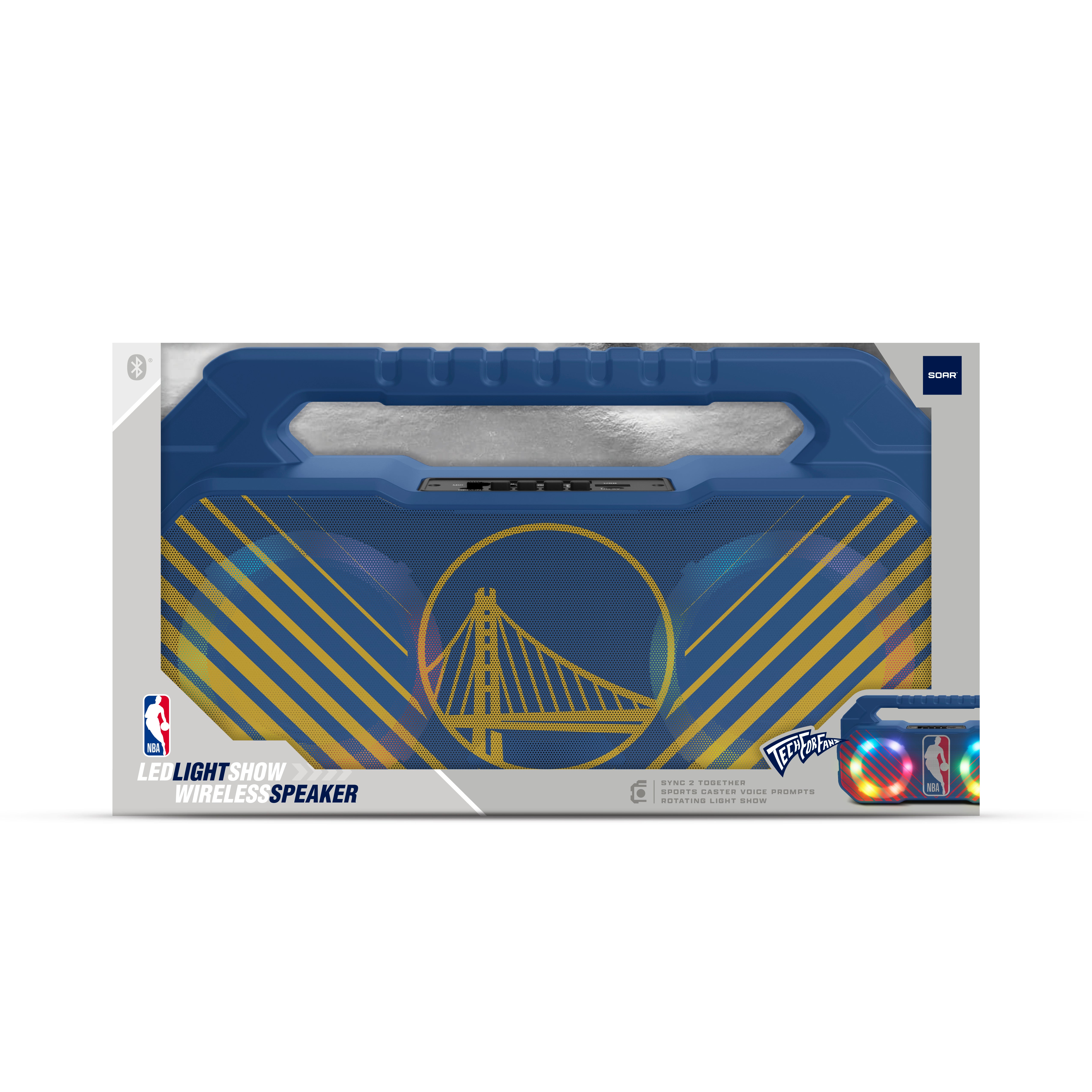 Golden State Warriors NBA Shockbox Bluetooth BOOMBOX Speaker with FM Radio