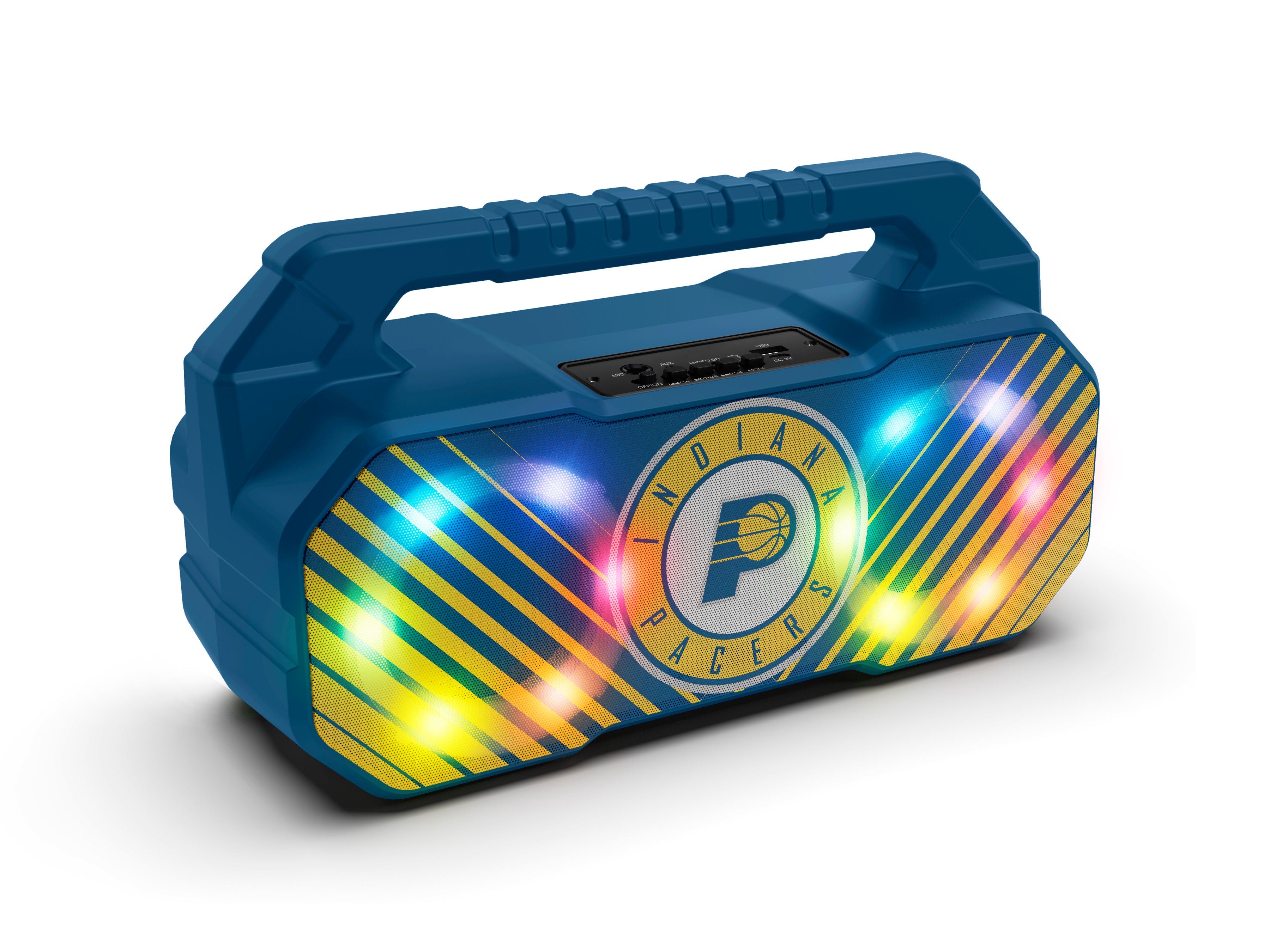 Indiana Pacers NBA Shockbox Bluetooth BOOMBOX Speaker with FM Radio