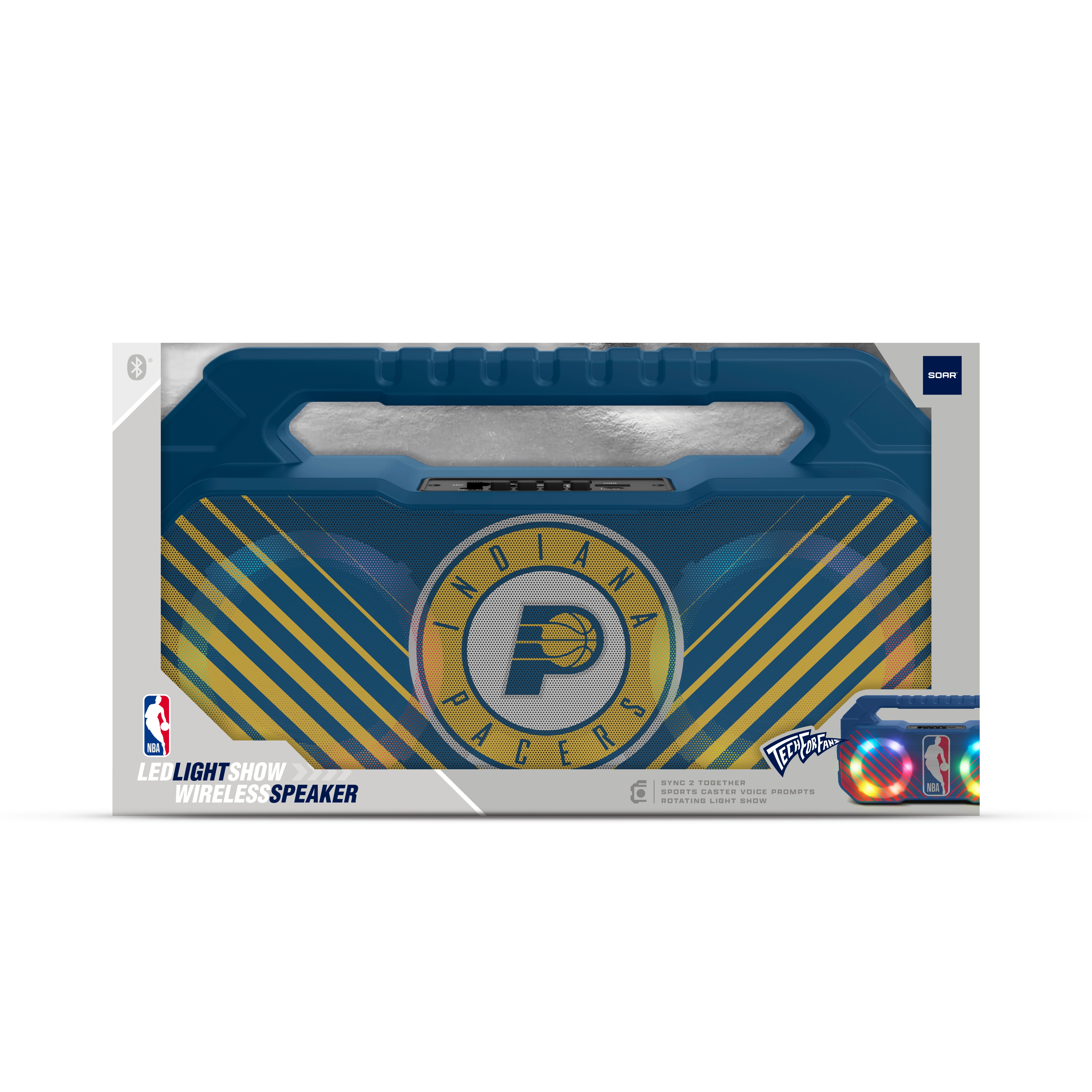 Indiana Pacers NBA Shockbox Bluetooth BOOMBOX Speaker with FM Radio