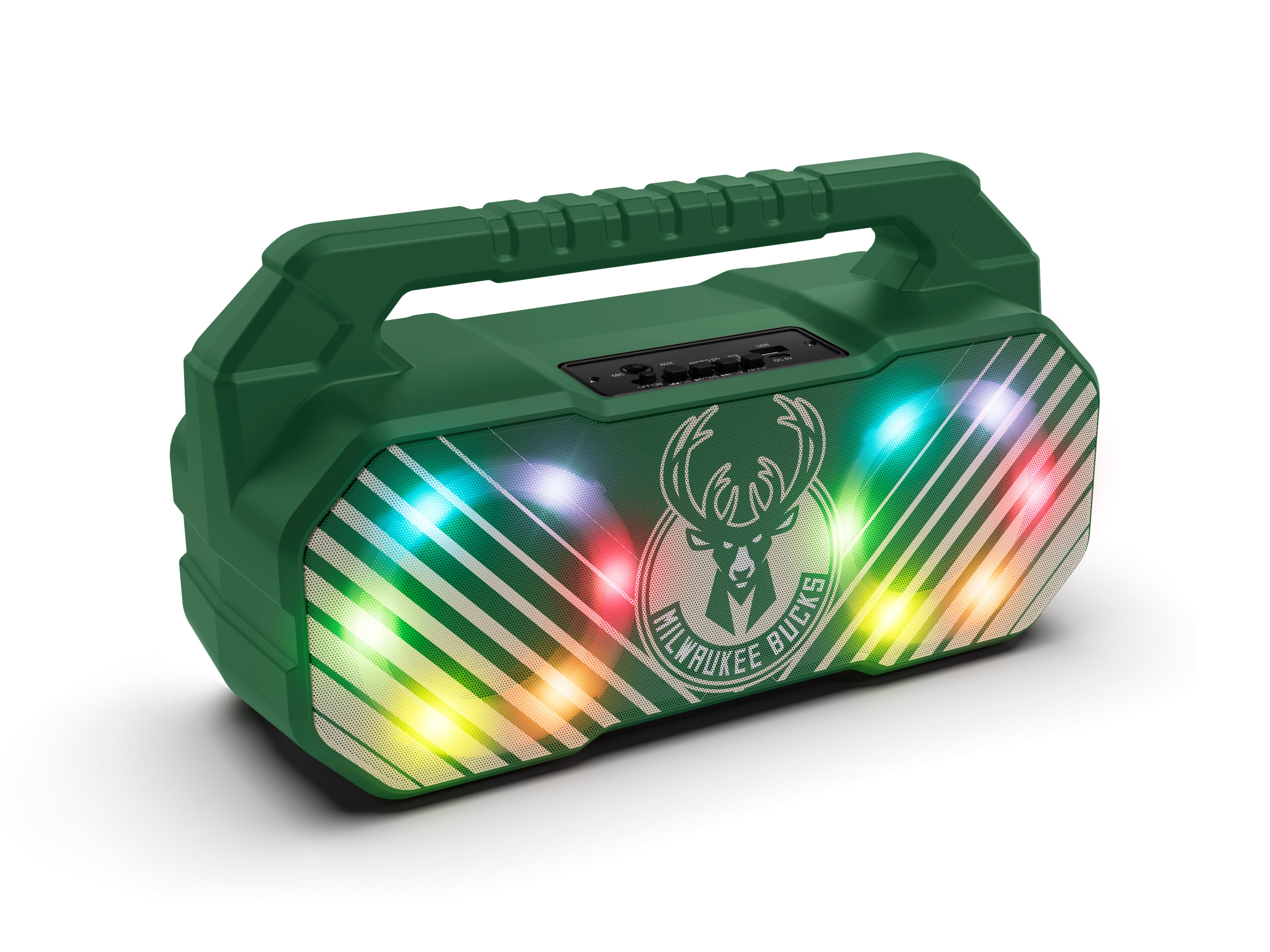 Milwaukee Bucks NBA Shockbox Bluetooth BOOMBOX Speaker with FM Radio