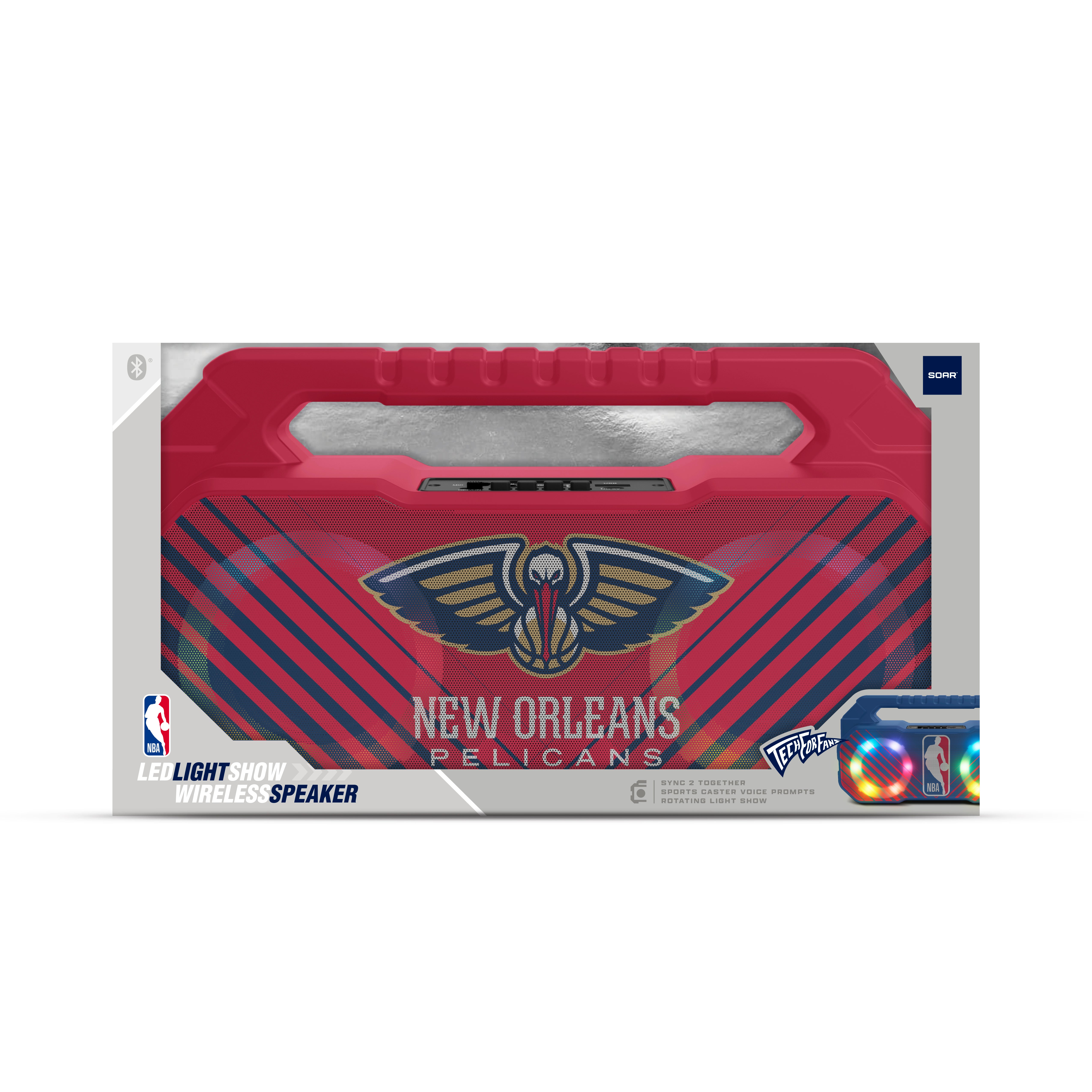 New Orleans Pelicans NBA Shockbox Bluetooth BOOMBOX Speaker with FM Radio