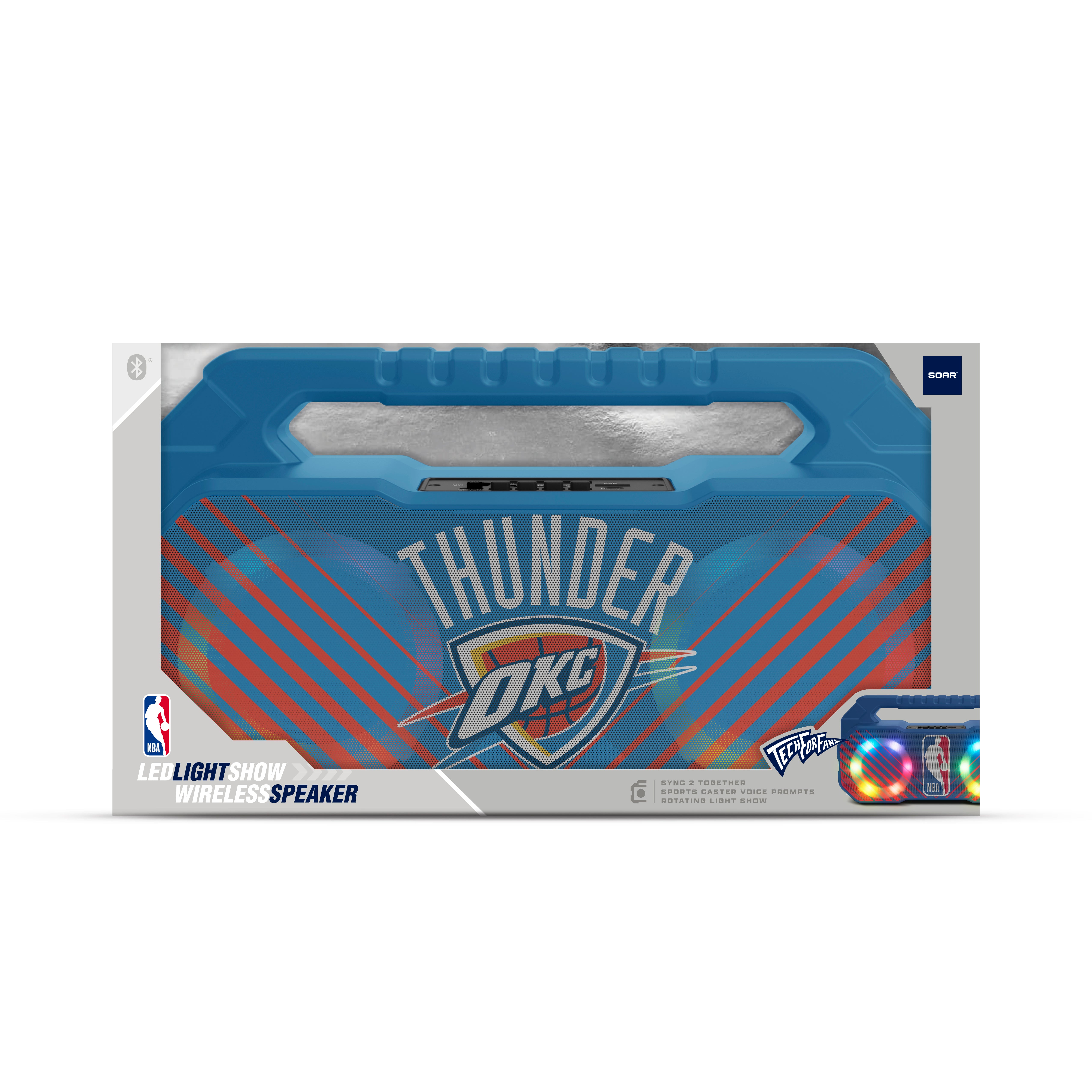 Oklahoma City Thunder NBA Shockbox Bluetooth BOOMBOX Speaker with FM Radio